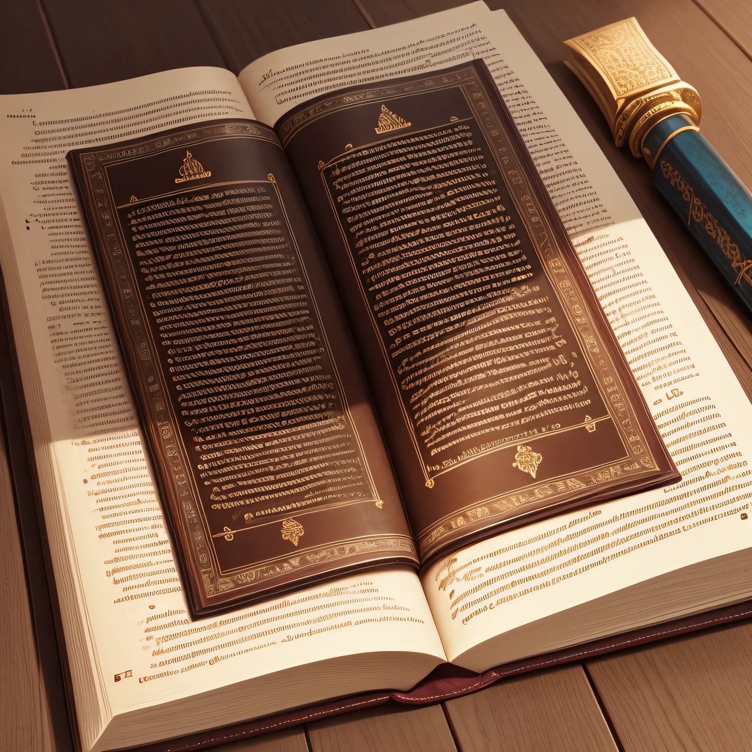Only 1 Bible with writing in Aramaic very beautiful and centralized --auto