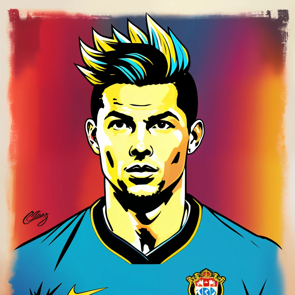 masterpiece, best quality, cristian ronaldo, super saiyan, light blue hair