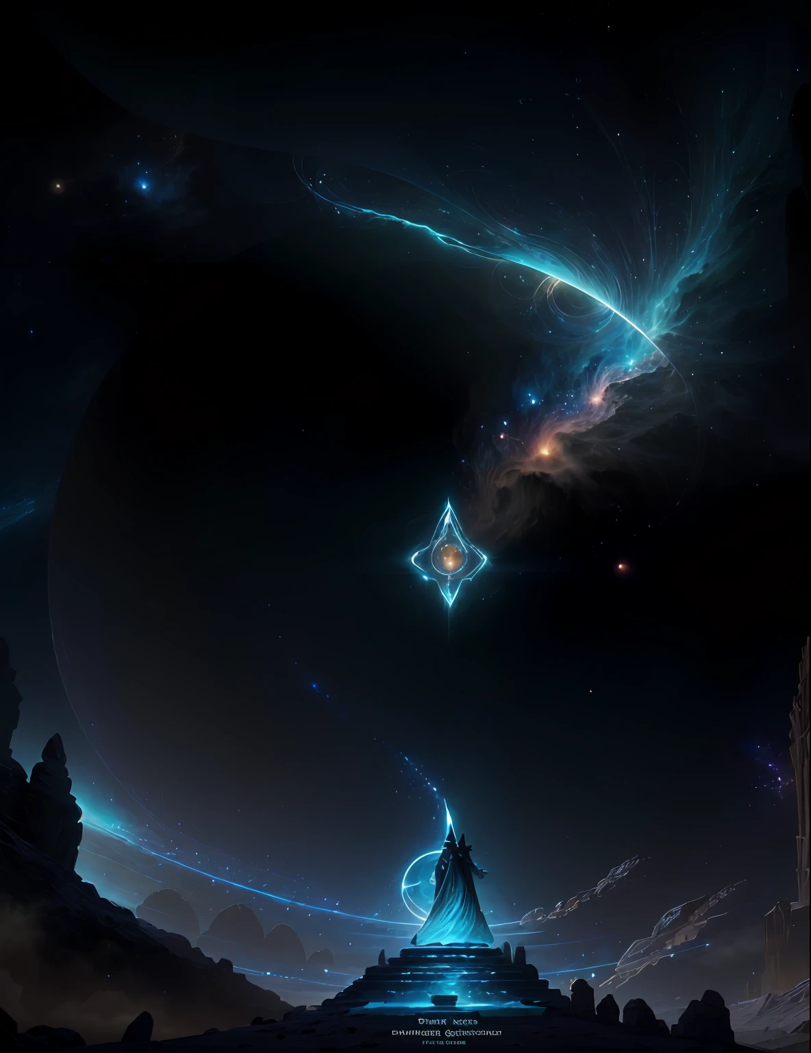 ((Best Quality)), ((Masterpiece)), (High Detail:1.3), 3D, In the distant future, where the boundaries between science fiction and fantasy have dissolved, the world is a tapestry of awe-inspiring wonders. Enter a universe where magic and technology coexist in harmony, shaping the destiny of civilizations in the vastness of space. At the center of this realm is the Celestial Nexus, an intergalactic center of mystical energies and technological wonders. Here, secret knowledge is intertwined with advanced science, giving rise to a society in which spaceships are imbued with the power of ancient spells, and technology is complemented by mystical arts. Embark on a grand odyssey as a young explorer who is destined to unravel the mysteries of the Celestial Nexus. As you travel through the unexplored realms of space, you will encounter a variety of civilizations, teeming with creatures with extraordinary abilities. From the ethereal elven spires where the art of interdimensional travel is perfected to the cybernetic enclaves of the Android Conglomerate, witness a tapestry of life where magic and technology intertwine. Unleash your hidden powers as you tune in to the energies that flow through the Nexus. Use ancient spells of forgotten magic to move your starship across the vast expanses of space. Engage in epic battles against cosmic abominations and interstellar tyrants while wielding enchanted weapons with futuristic upgrades. As you delve deeper into the mysterious worlds of the Celestial Nexus, uncover the origins of this harmonious fusion of magic and technology. Discover ancient prophecies that predict a catastrophic event that threatens to sever this delicate balance. Team up with a group of unusual creatures, each with their own combination of magical abilities and technological knowledge, to embark on a dangerous quest to save the Nexus from imminent destruction. In this epic with