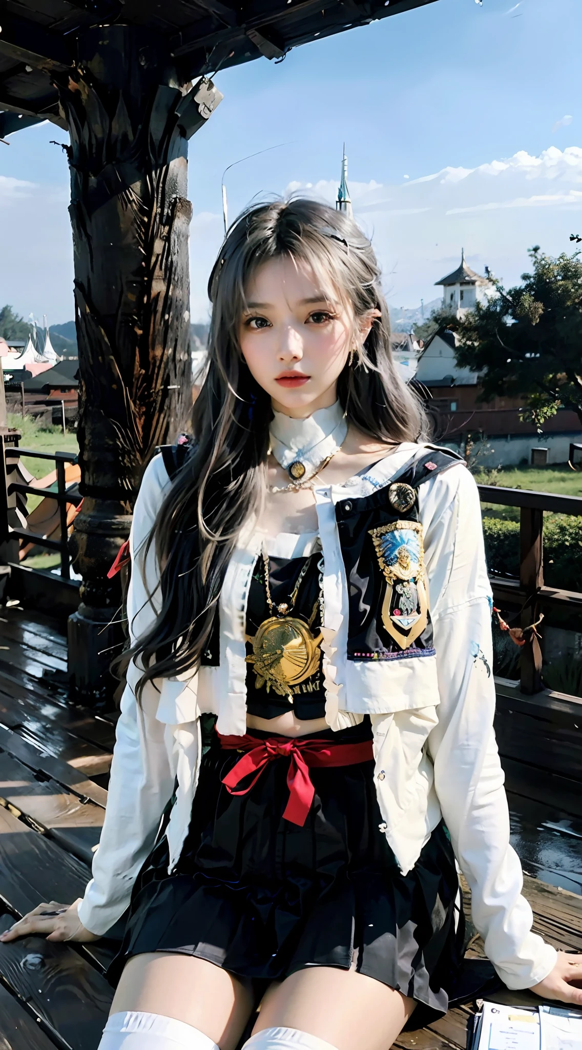 (1girl:1.3),solo,__body-parts__,
official art, unity 8k wallpaper, ultra detailed, beautiful and aesthetic, beautiful, masterpiece, best quality,Fantastical Atmosphere, Calming Palette, Tranquil Mood, Soft Shading,
Miko priestess, charm spell, talisman familiar, shrine maiden duties,