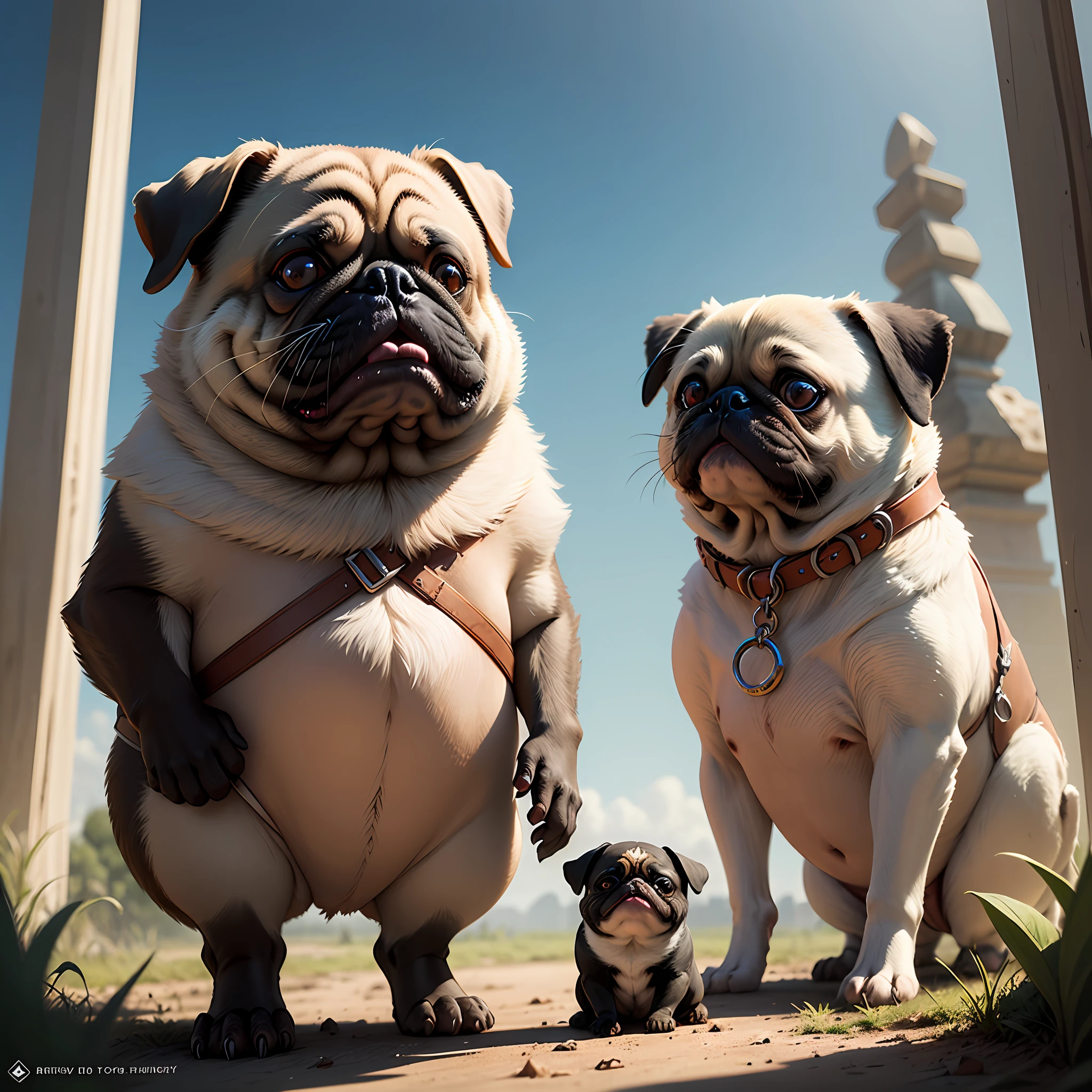 Pugsly, concept art, 4k