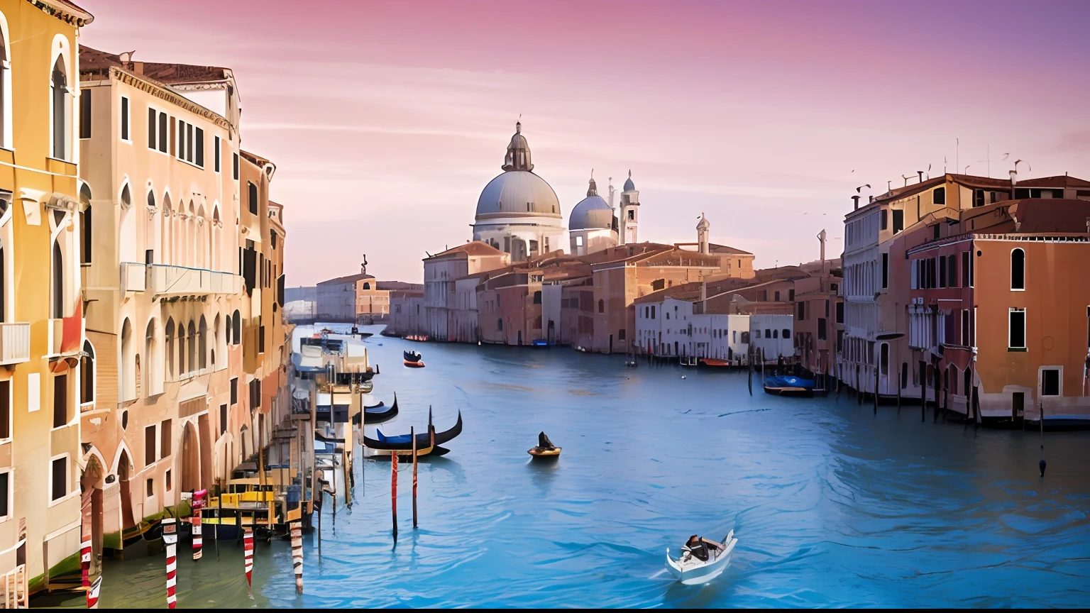 Ships travel on the canals of cities with buildings, venice at dusk, Venice, shutter inventory, italian mediterranean city, Italy, beautiful high resolution, istock, Venice Biennale, Indigo! and Venetian red!, Incredibly beautiful, stunning sight, Amazing view, Beautiful place, Beautiful city, travel, february), photo shot, Beautiful photo, fine art piece, The Eternal City --auto