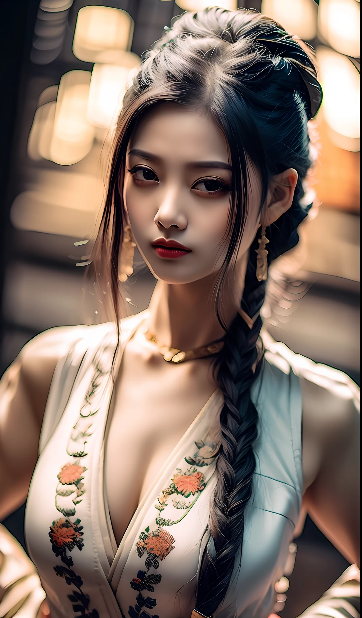 best quality, masterpiece, highres, wuxia 1girl, china dress, super Beautiful face, super beautiful eye, super beautiful hair