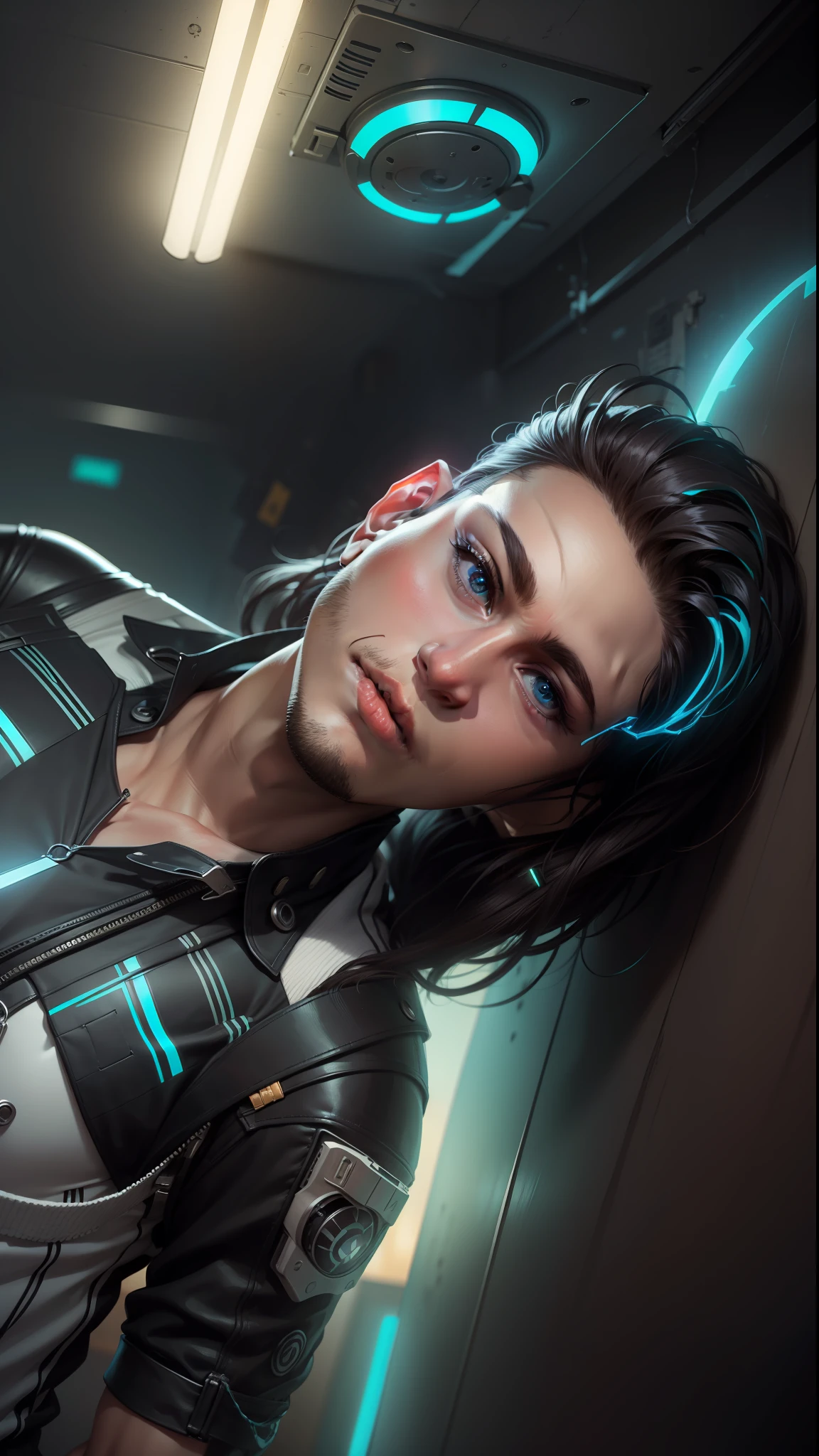 Change background cyberpunk handsome boy,realistic face,8k,ultra realistic,