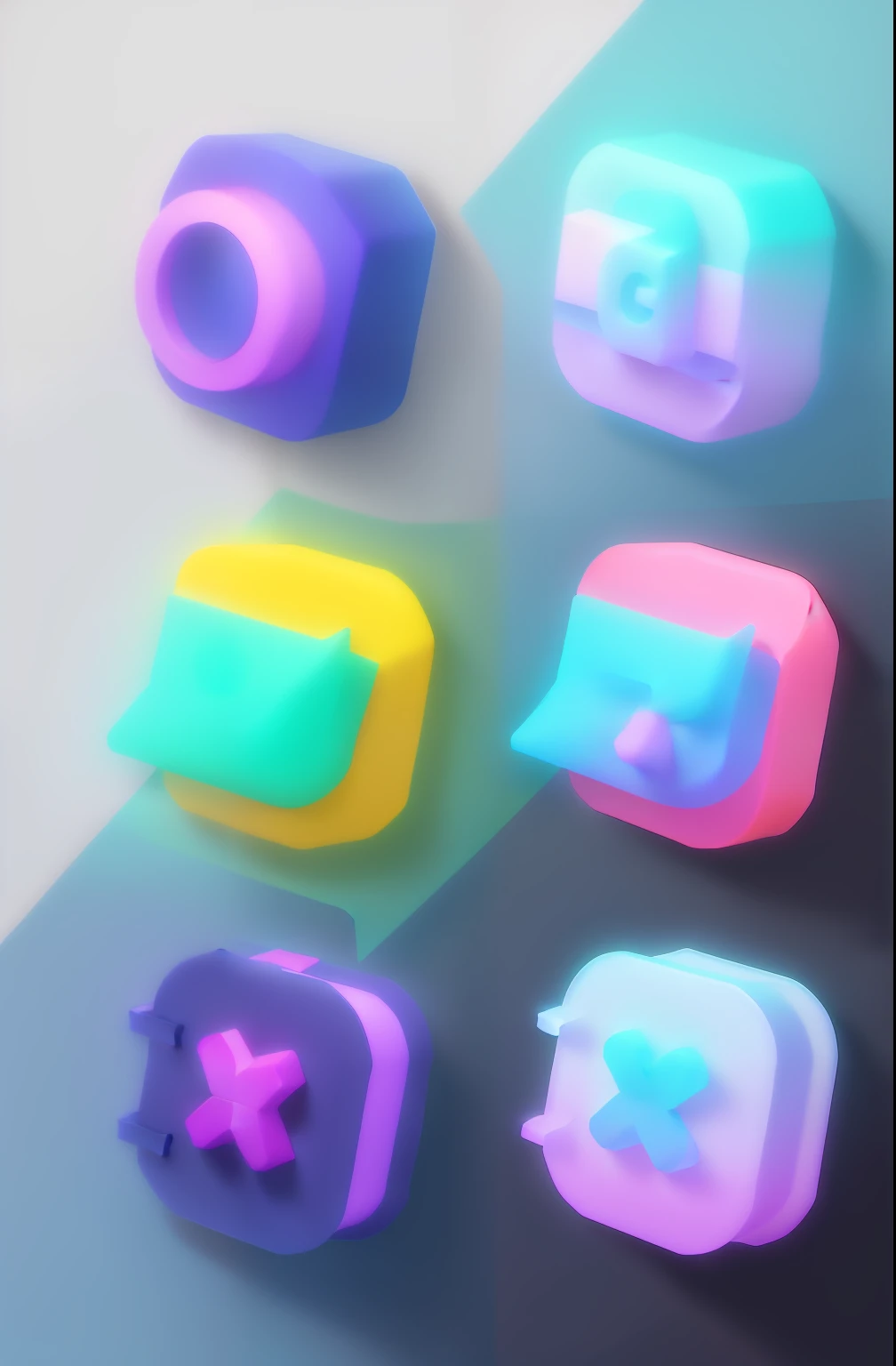 pastel colourful 3 d, 3 d icon for mobile game, stylised flat colors, flat icon, icon pack, App icon, icon style, Stylized 3 D, game icon stylized, status icons, matte colorful gradients, game icon asset, smooth stylized shapes, stylized 3 d graphics,Learning tools --auto