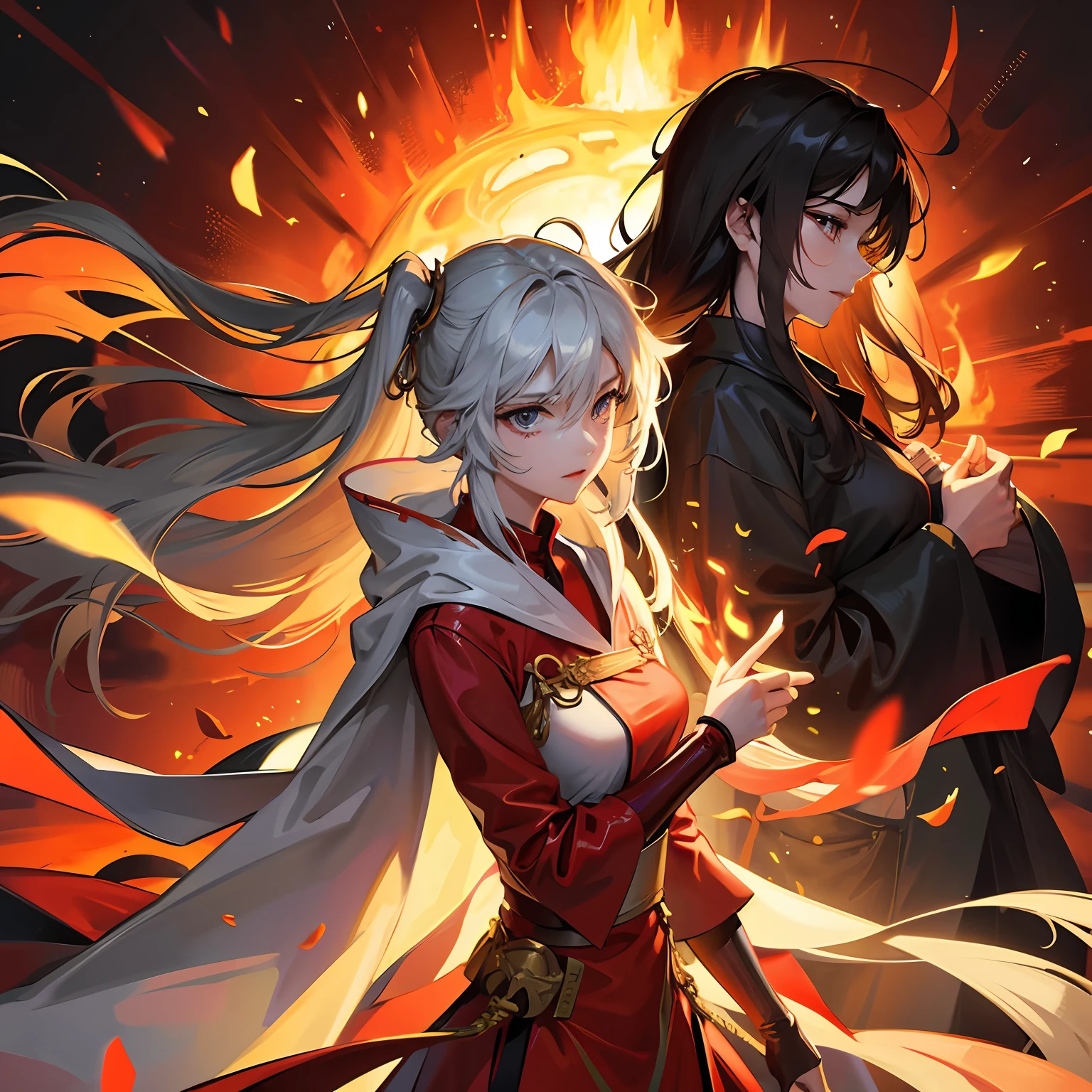 We hugged back to back,Let the flames of war burn。 --auto