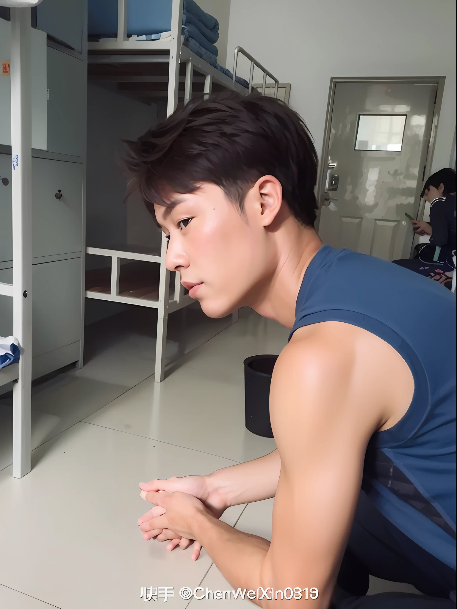 muscle men,Biceps,triceps,There was a man sitting on the floor looking at his laptop, Cai Xukun, handsome chad chin, yanjun cheng, Inspired by Bian Shoumin, jinyiwei, author:Cheng Jiasui, xintong chen, mingchen shen, Lu Ji, author:Yan Liben, Yan, bo chen, author:Xia Chang, shaxi, zmonzheng