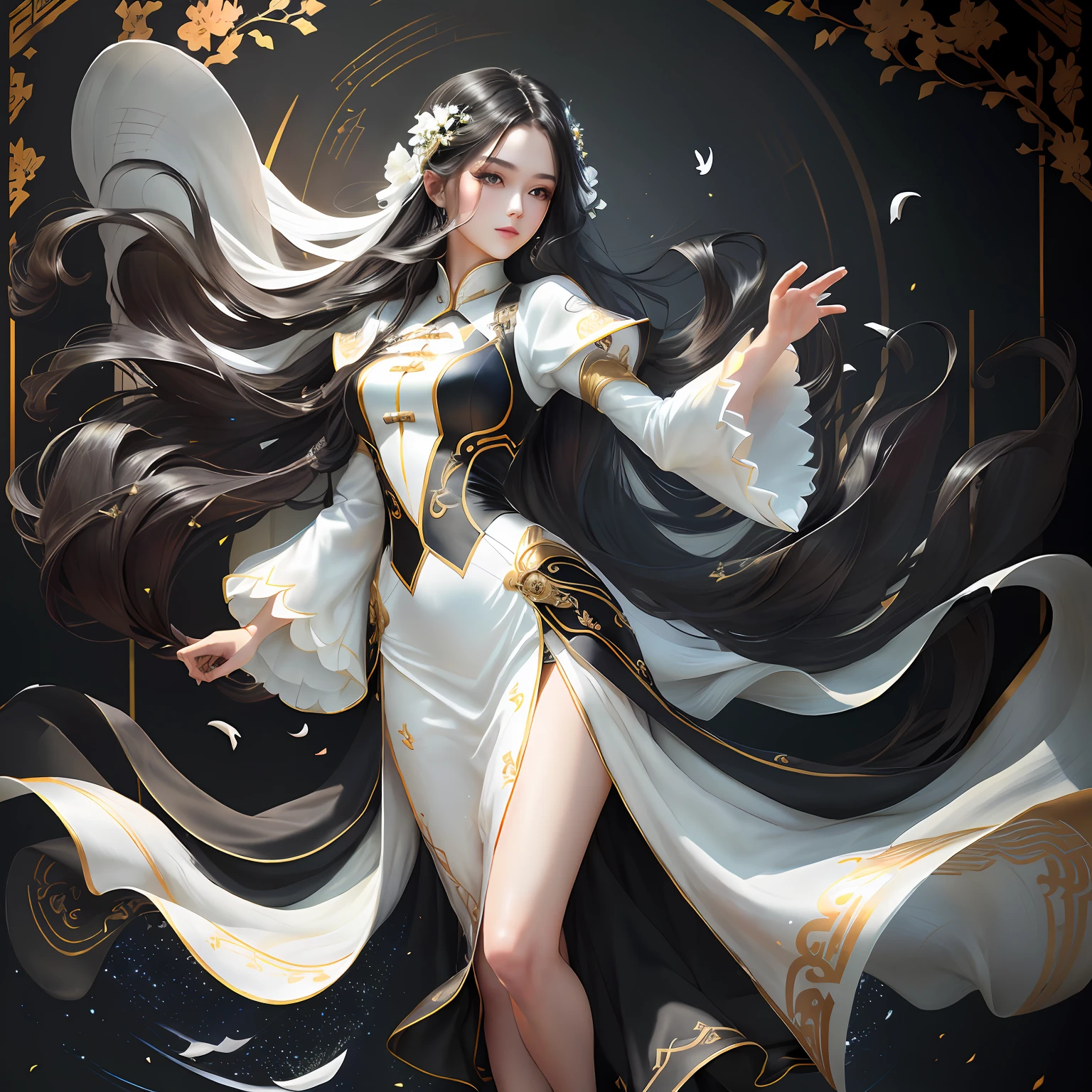 Generate a beautiful white silk leg