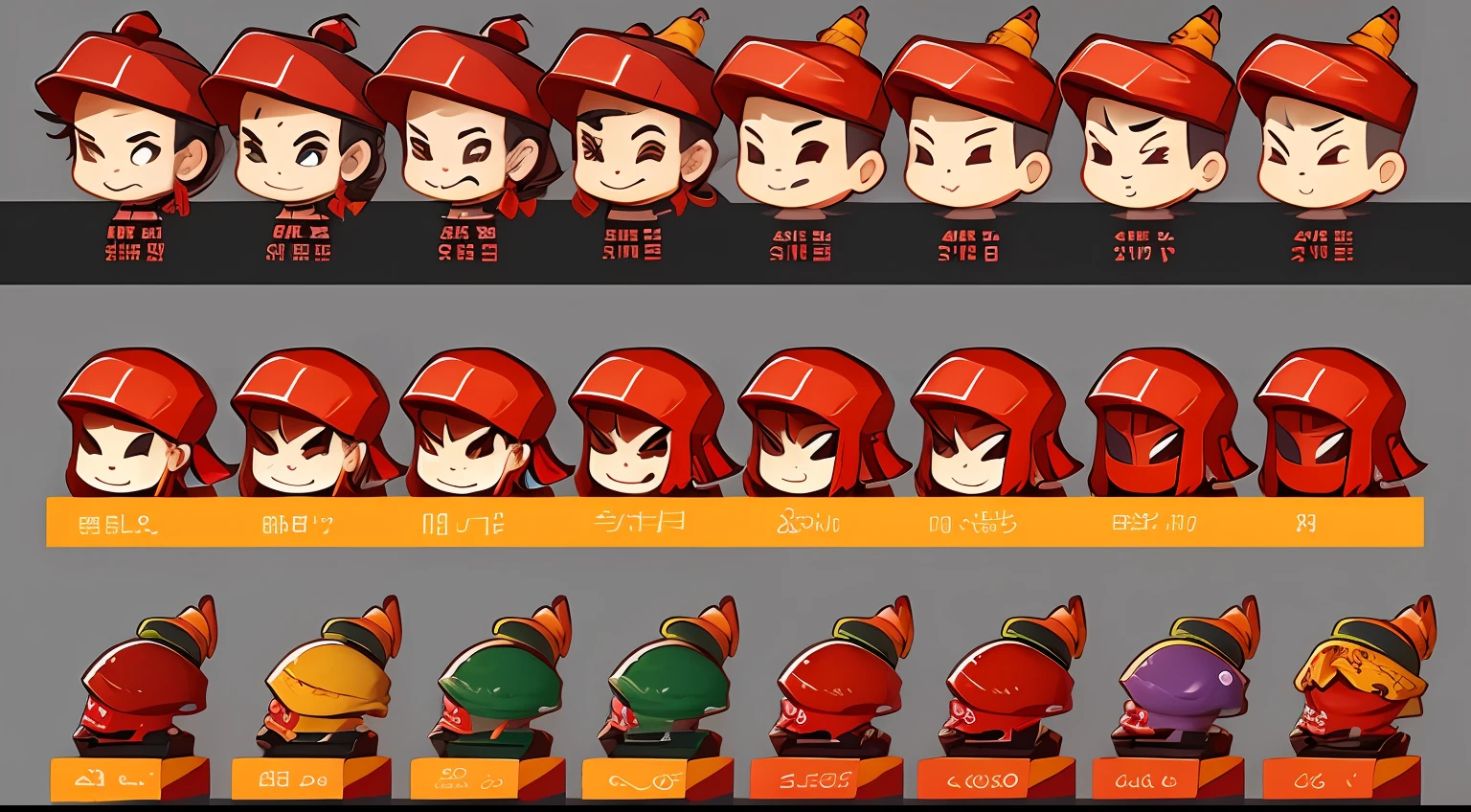 A set of beautifully detailed close-ups of Chili Pepper characters,Hunan cuisine theme,Game character design,PSD sprite table,Concept Art of Game,adorable digital art,isometric game asset,HD sprite collection,2D game assets,High-quality character design,Cartoon concept art,A close-up of a bunch of chili characters with different expressions,chili pepper,Hunan,Game character design,PSD sprite table,game concept art sprite sheet,Lovely detailed digital art,isometric game asset,game assets,A set of high-quality HD sprites,2D game assets,High-quality character design,Cartoon concept art --auto