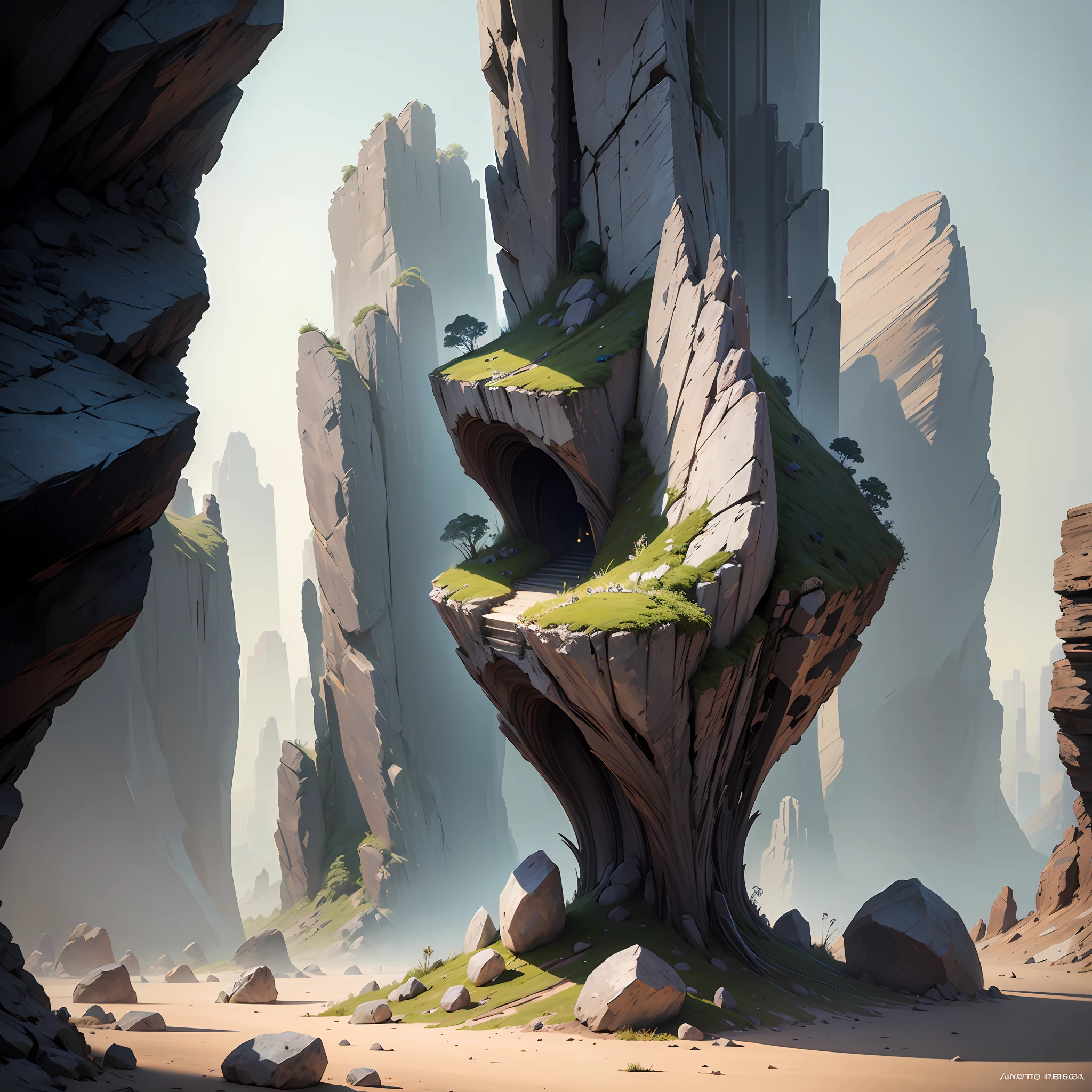 Rock, concept art, 4k --auto