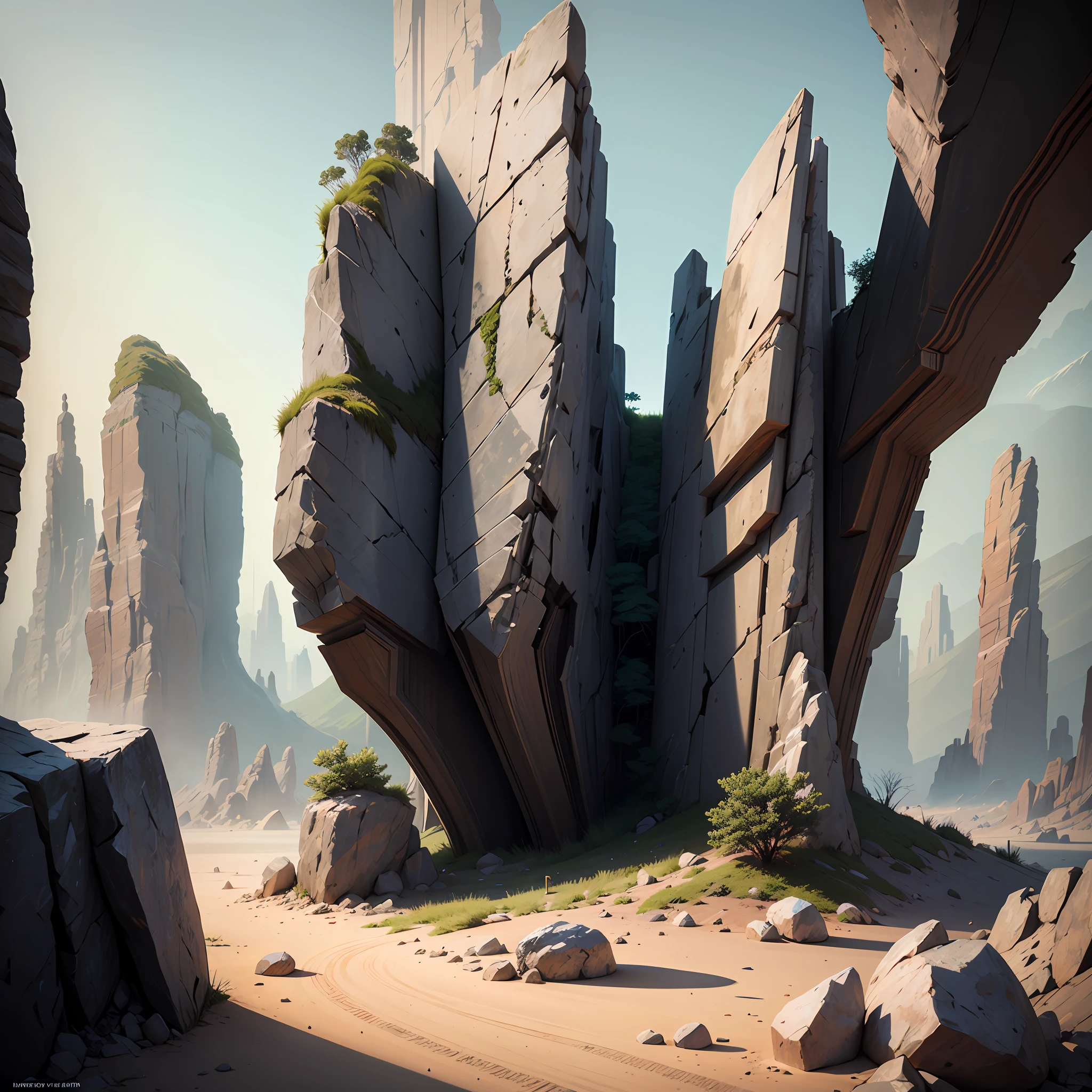 Rock, concept art, 4k --auto