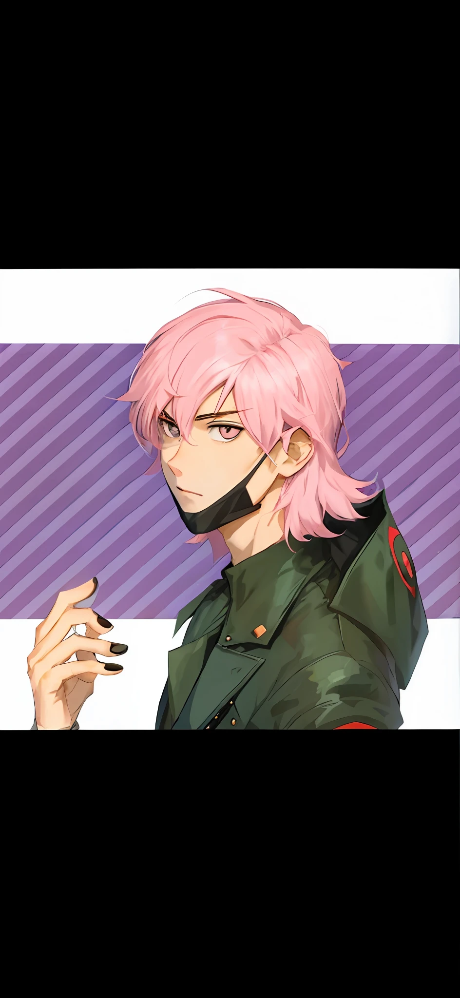Anime boy with pink hair and black mask, Gatilho Estilo de Arte de Anime, personagem estilo anime, Pessoa 3, Pessoa 4, Pessoa 5, Estilo Ren Amamiya, Narukami