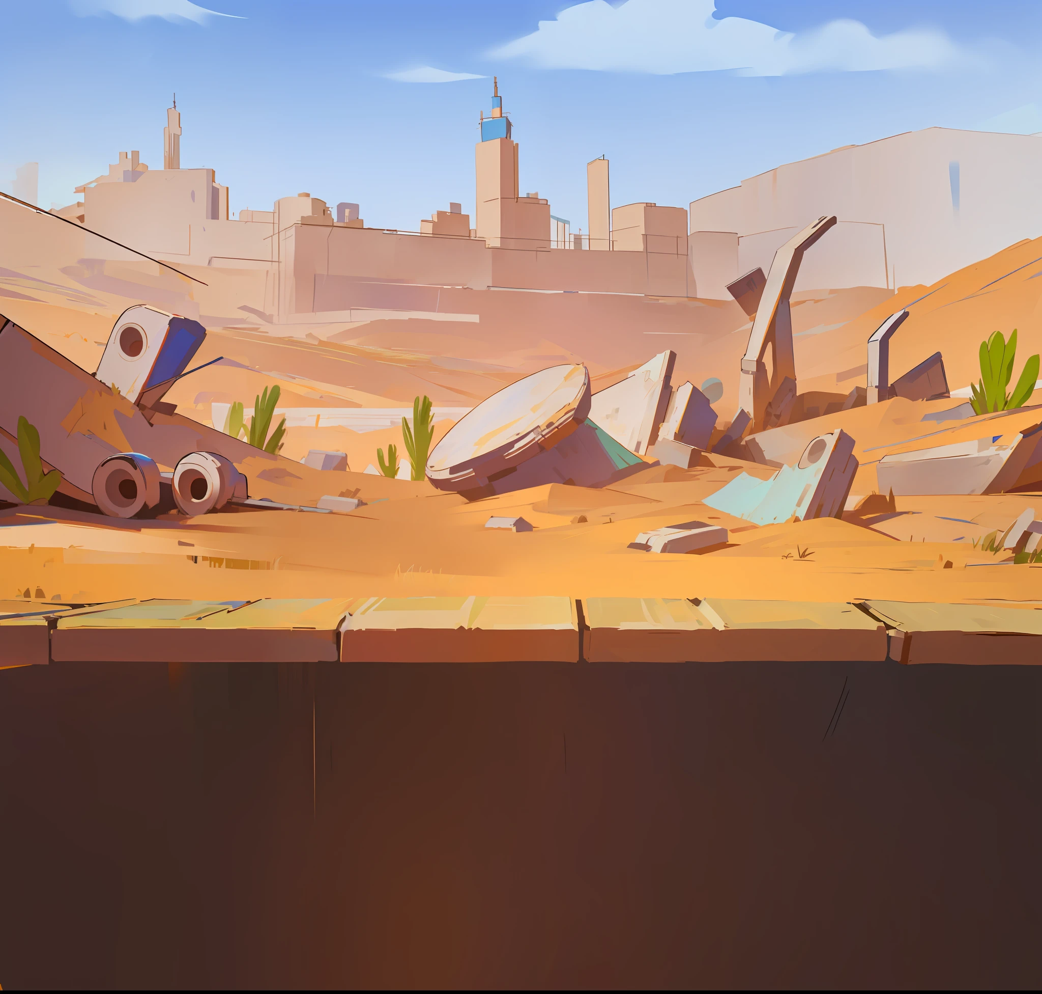 Cartoon style scene