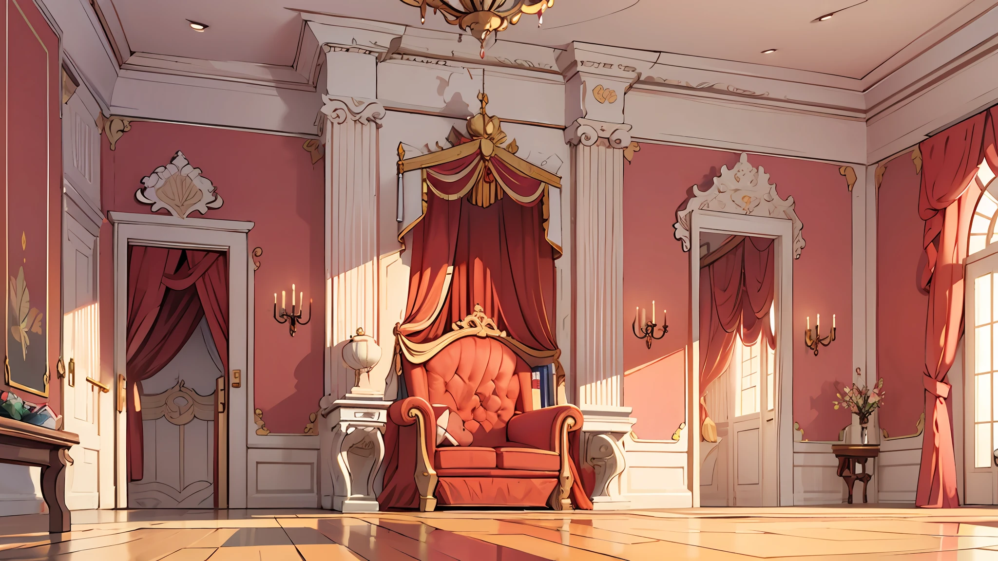 A royal room in cartoon