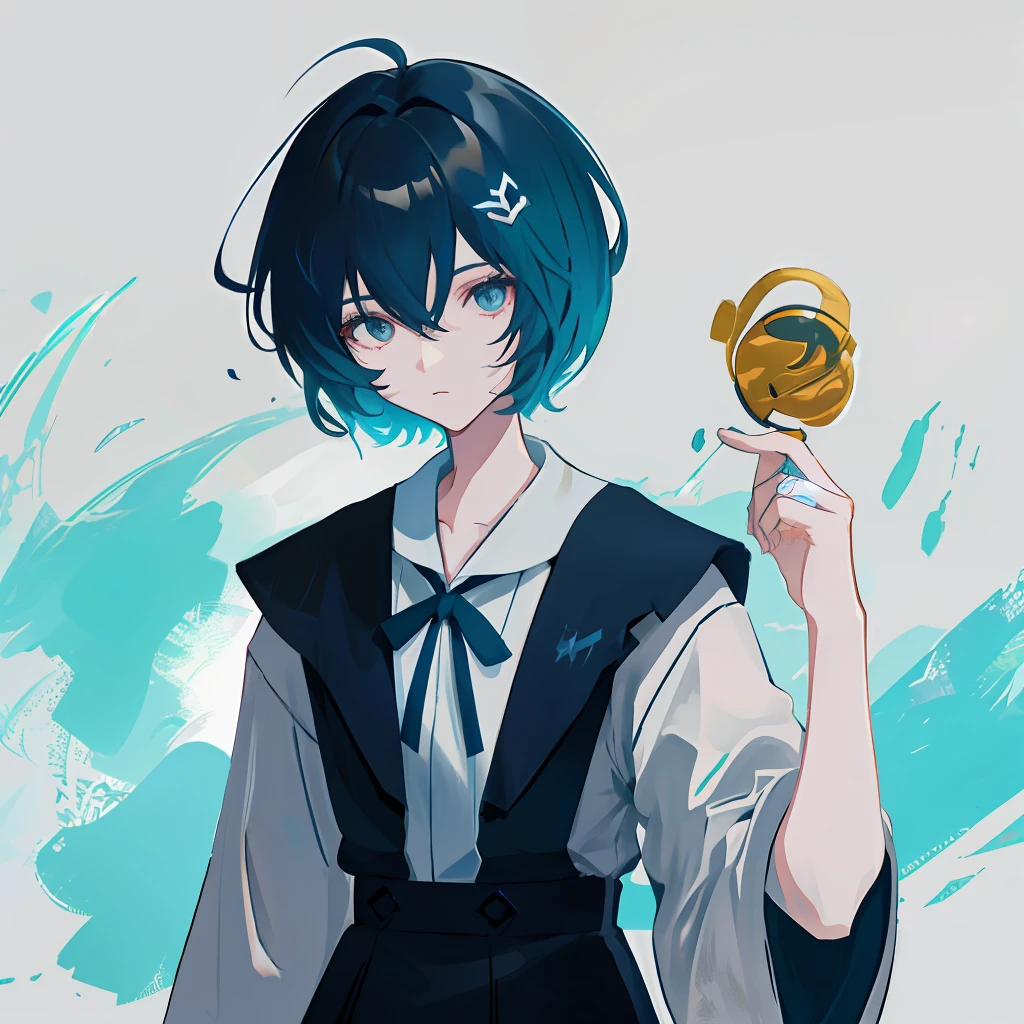 Western fantasy style,picture quality is high,The color palette is soft,Teenager small short hair,Kamimei