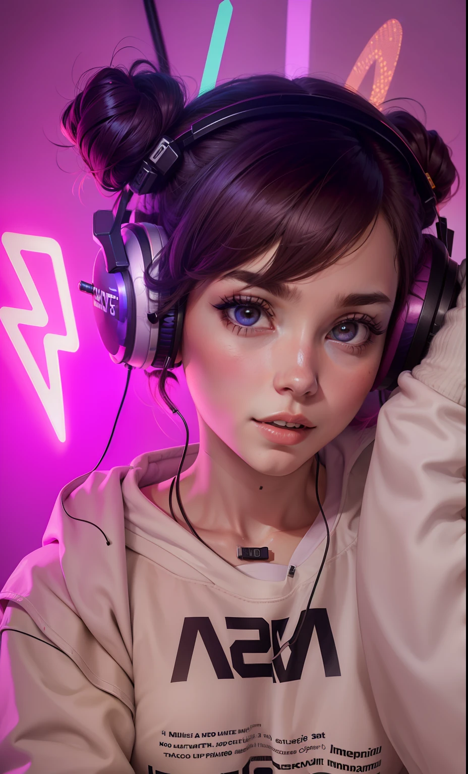 Mulher usando fones de ouvido e um moletom da NASA, linda Delphine, Streamer do Twitch, d. VA de Overwatch, Pokimane, wearing cybernetic bunny ears, Amouranth, E - Menina, e-menina, foto de perfil 1024px, com fones de ouvido, com fones de ouvido, Streamer do Twitch / Jogador Ludwig, mais conhecido como Amouranth --auto