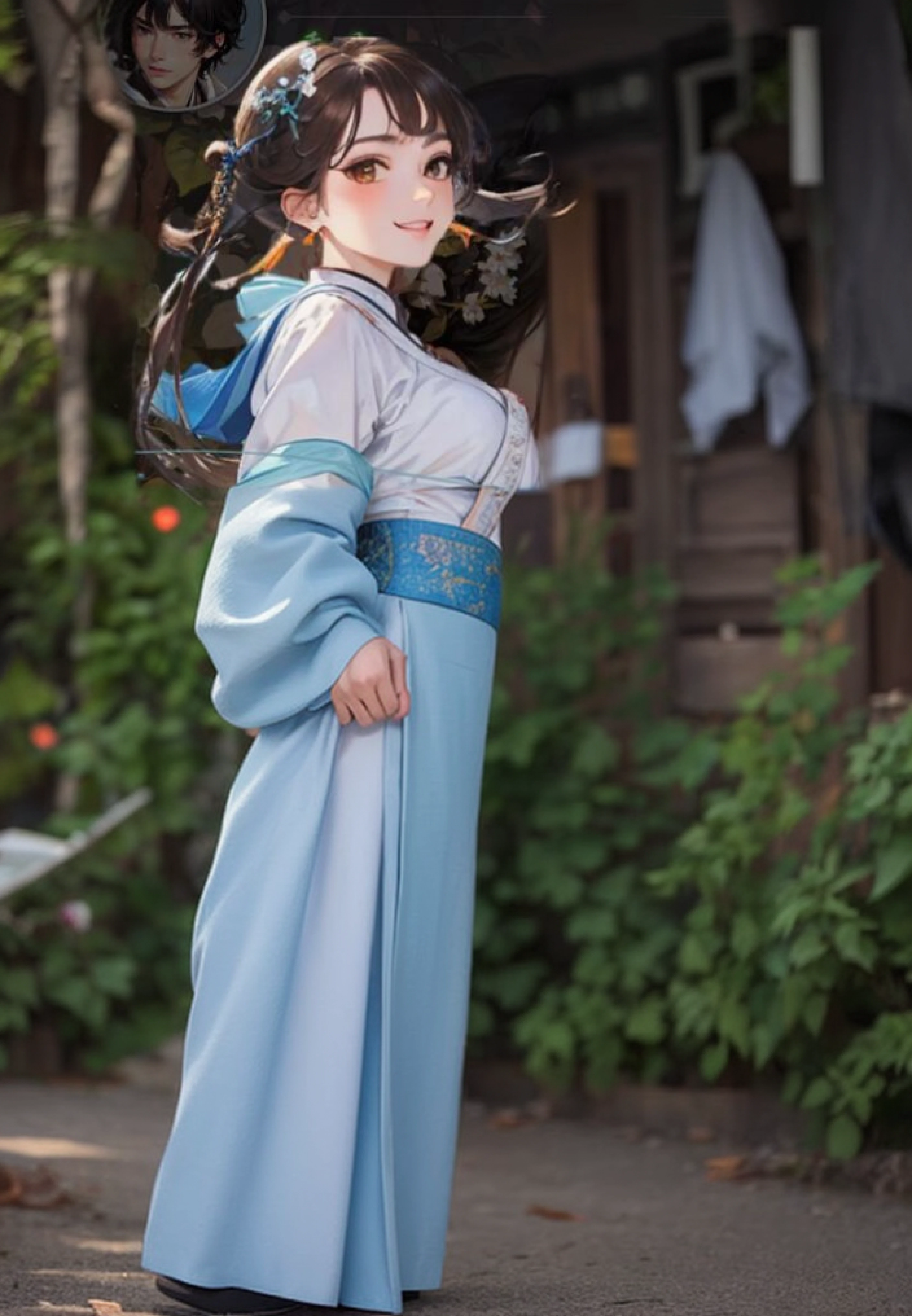 Hanfu skinny body standing