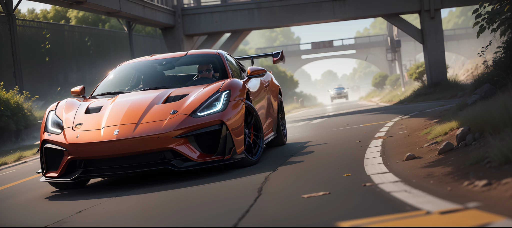 offcial art, Unity 8k壁纸, ultra - detailed, Beautiful and beautiful, tmasterpiece, best qualtiy, Souryuu Tomorrow Shanglangley, with black background, Straight Forward, Shiny,Cool red sports car