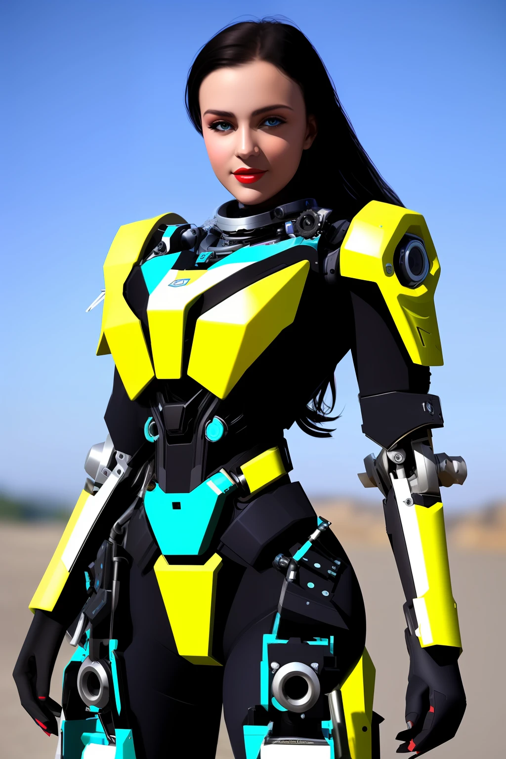 Pretty girl exposed mech