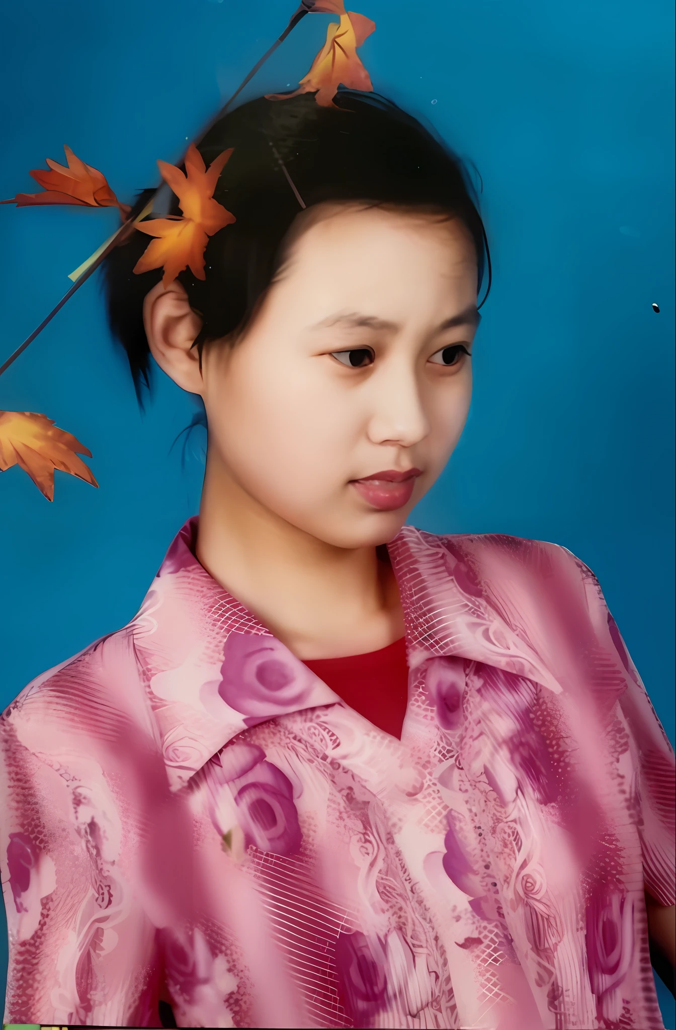 there is a young girl with a flower in her hair, around 1 9 years old, mingchen shen, wenfei ye, xintong chen, jinyiwei, Qiu Fang, xue han, Chinese girl, A young Asian woman, jiyun chae, Young Asian girl, yuxiang chen, wenjun lin, Yun Ling, Zhang Pengzhen