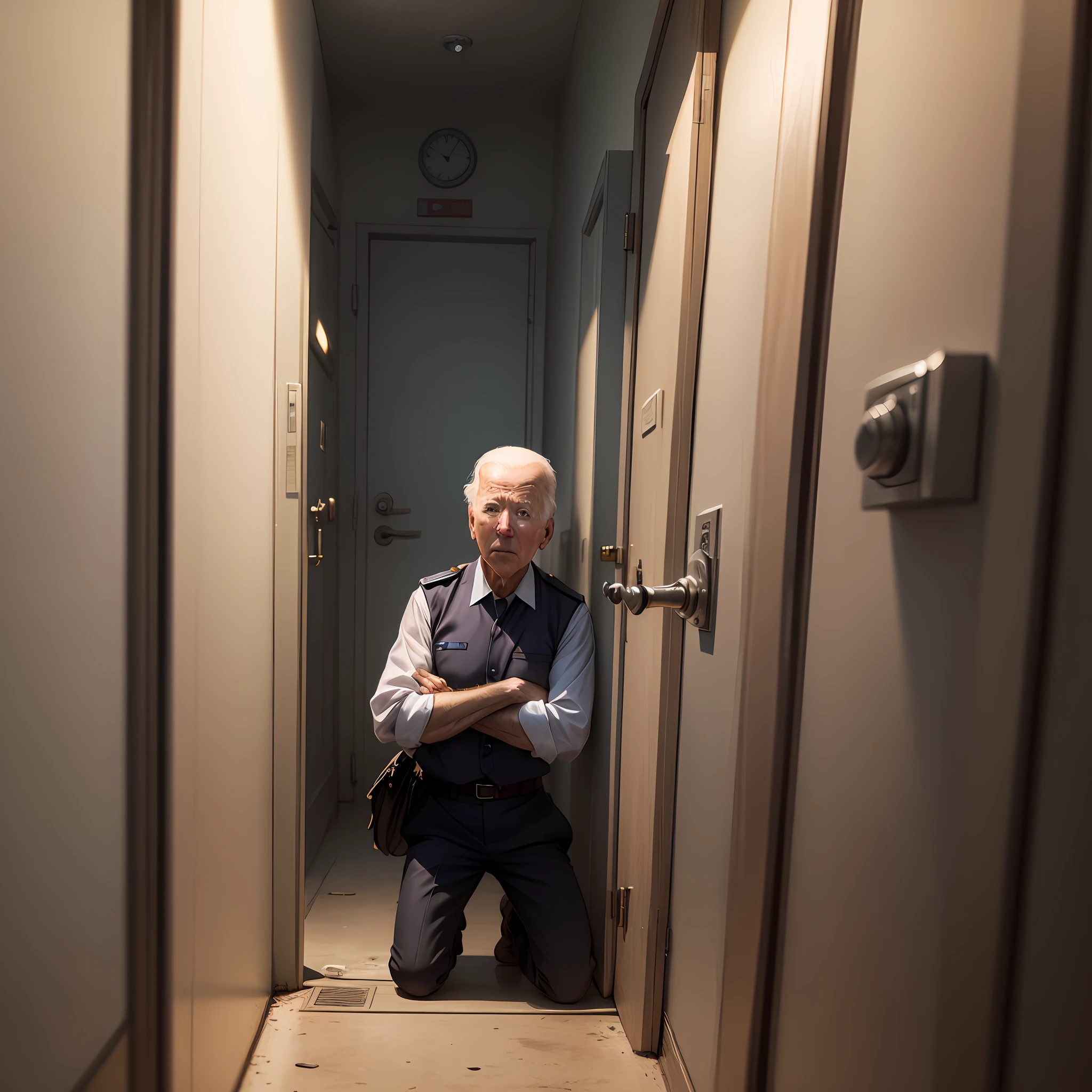 Joe Biden in jail, concept art, 4k