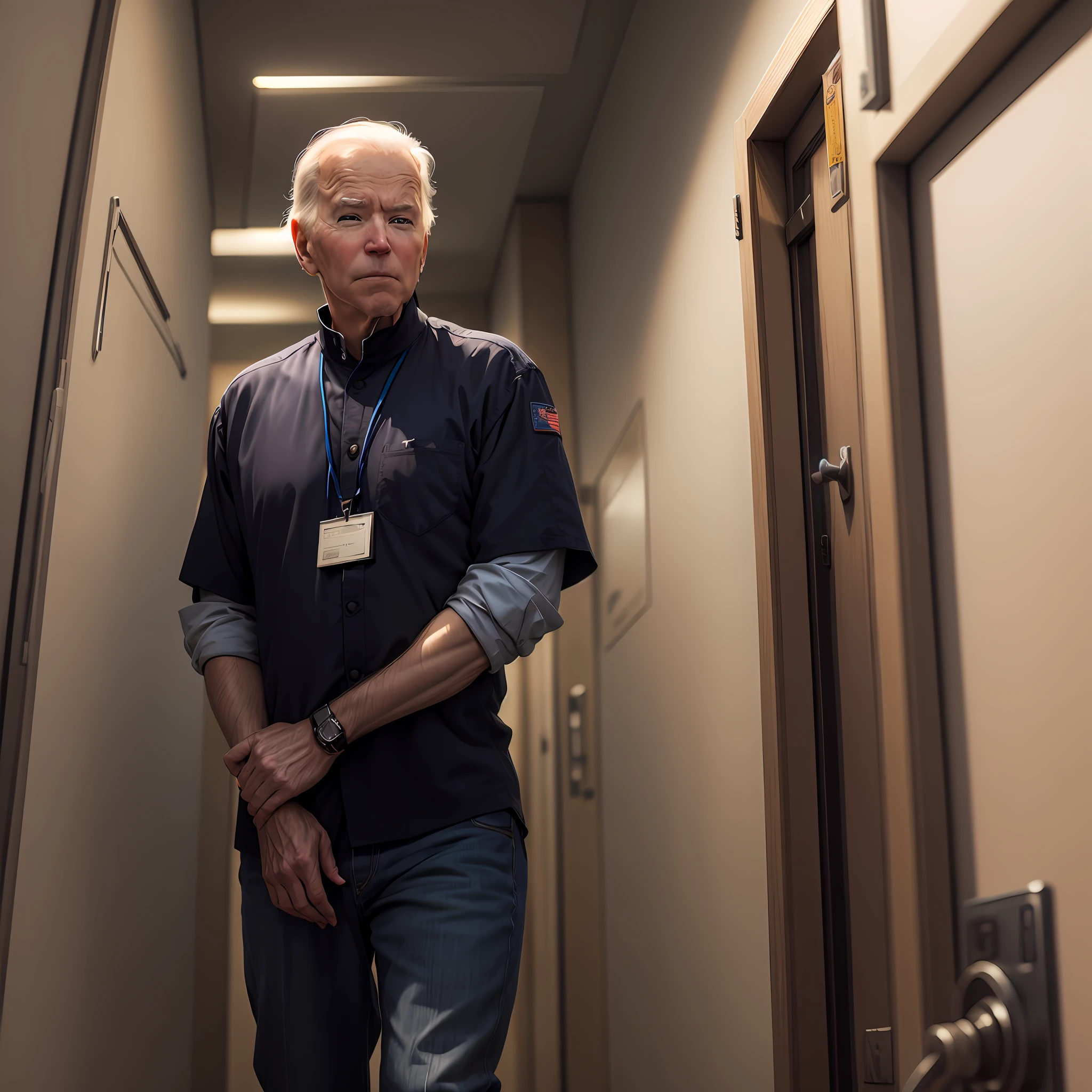 Joe Biden in jail, concept art, 4k