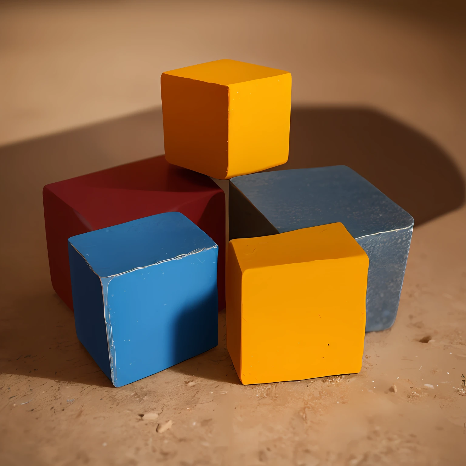 Living objects form three squares,Realistic objects,visualizador,Reallightandshadow,Life scenes,Photographic material --auto