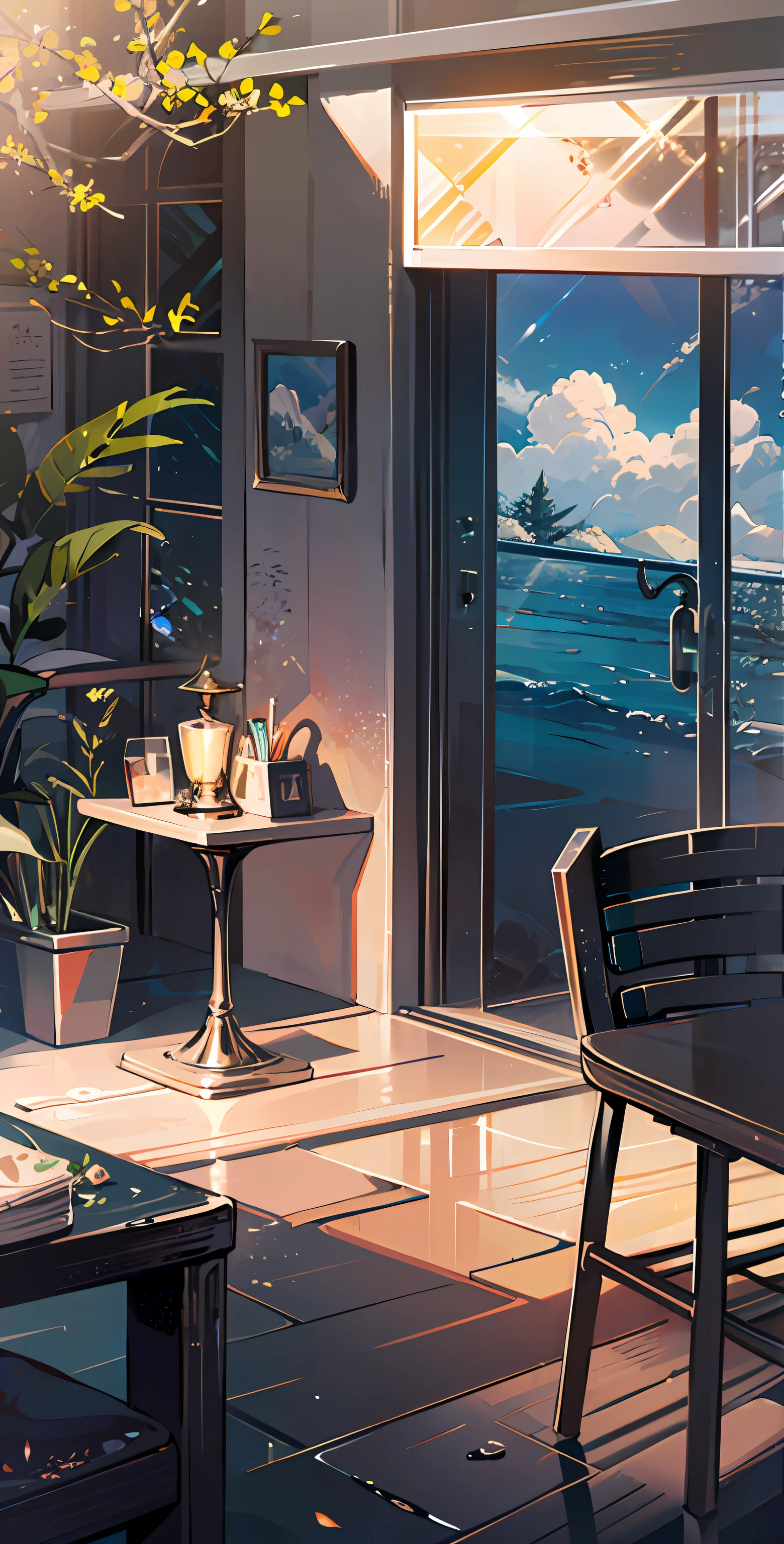 The healing cute style of natural scenery, the cute animal image with thin-rimmed metal-framed glasses, the warm and bright sunny atmosphere in the background, and the beautiful scene of leisure. --auto --s2