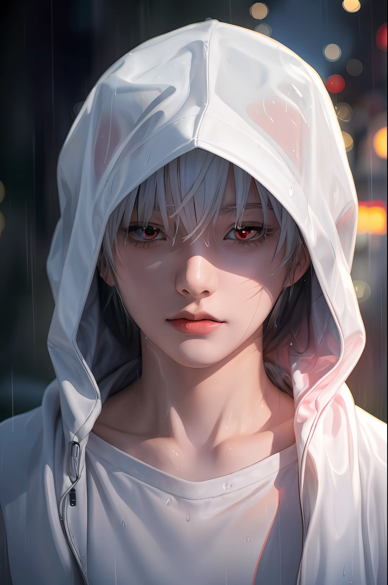 Anime boy with red eyes in the rain, style of anime4 K, kaneki ken, 4k manga wallpapers, Badass anime 8 K, 4K anime wallpaper, kaneki ken, Anime art wallpaper 8 K, Anime art wallpaper 4k, Anime art wallpaper 4 K, Anime wallpaper 4K, Anime wallpaper 4 k, ultra hd anime wallpaper, Detailed digital anime art