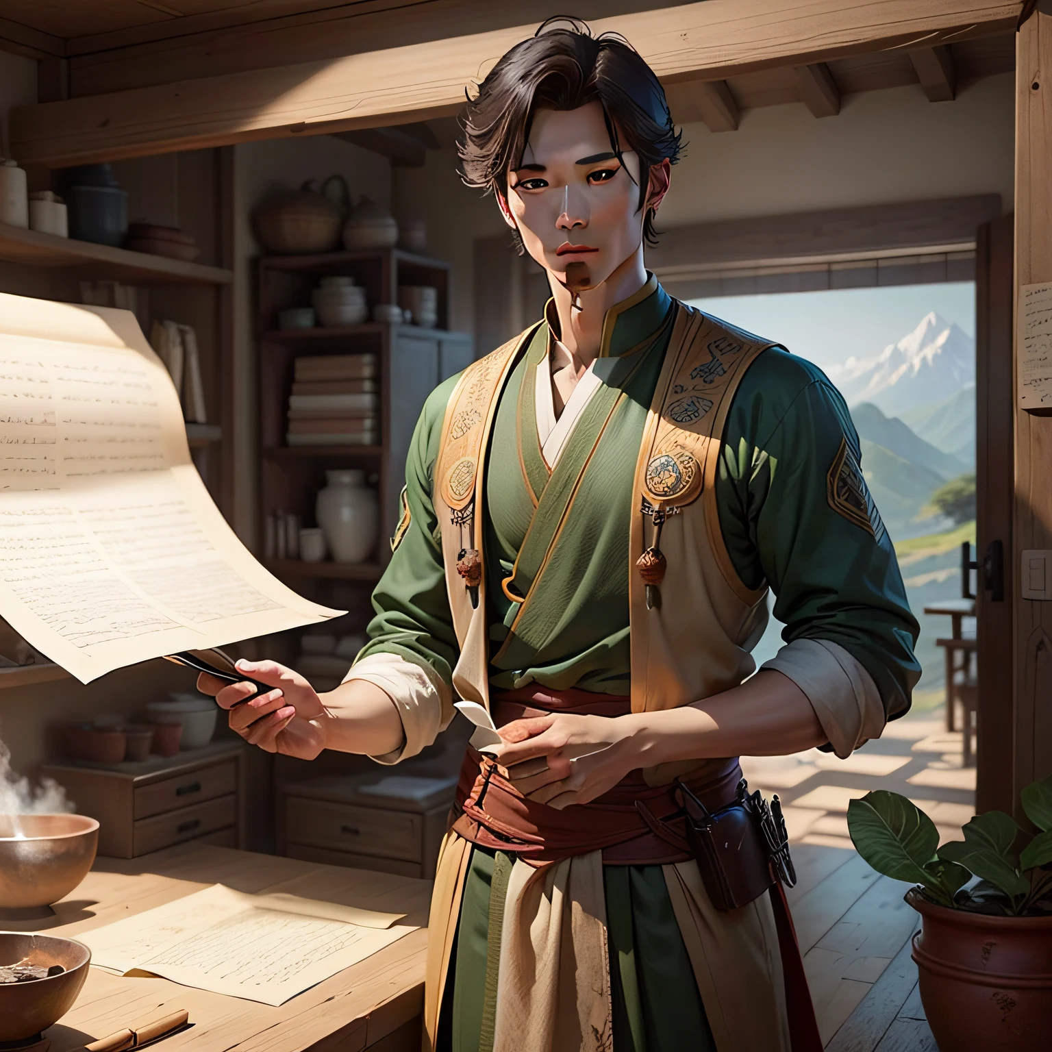 High quality accurate Lu Mingyang is a man,A handsome and intelligent archaeologist,Focus on discovering the secrets of this ancient land。One day,He accidentally got a roll of parchment。This parchment roll is full of mysterious elements,Exudes an ancient atmosphere,Lu Mingyang couldn't resist wanting to uncover its secret。 --auto