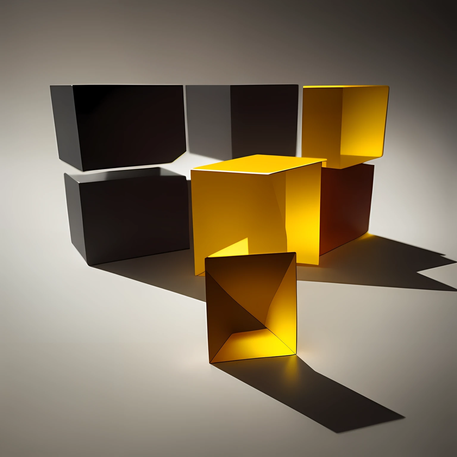 Living objects form three squares,Realistic objects,visualizador,Reallightandshadow,Life scenes,Photographic material --auto