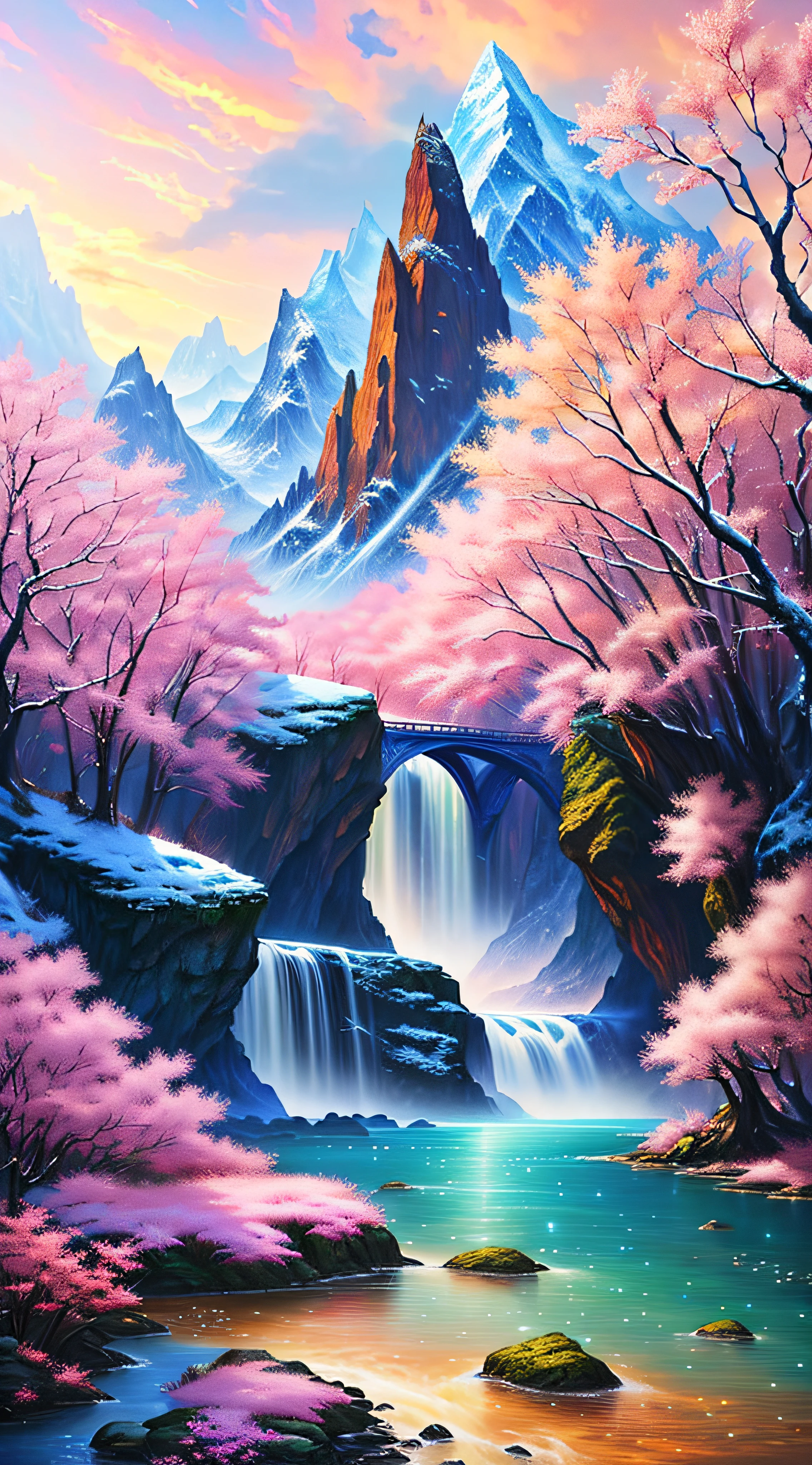 Fantasy Painting of Beauty of Nature in Anime Style, uhd, Hyper Realistic, Digital paiting