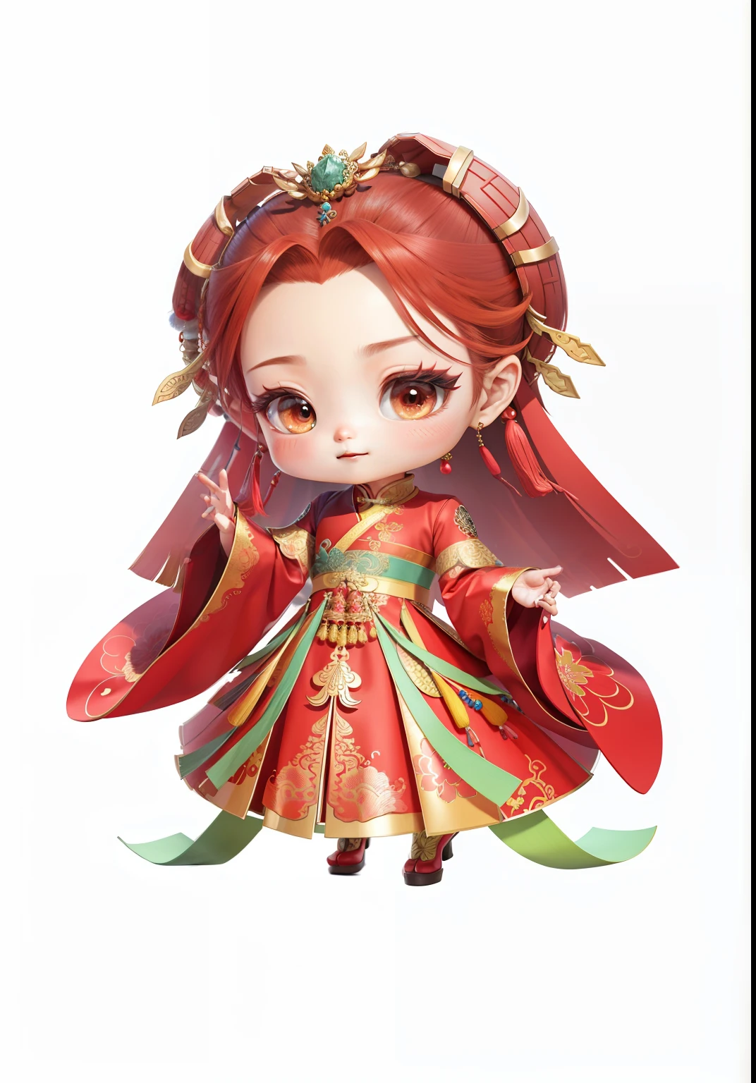 China-style,Chinesedress,Accurate hands,Metal edges,Textured,Pattern,Pedras preciosas,Refinement,Fine painting,Refinement,infinite details