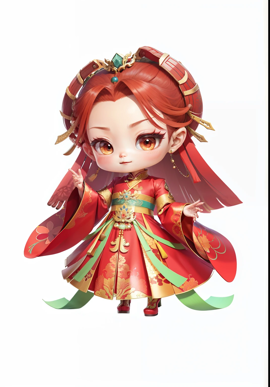 China-style,Chinesedress,Accurate hands,Metal edges,Textured,Pattern,Pedras preciosas,Refinement,Fine painting,Refinement,infinite details