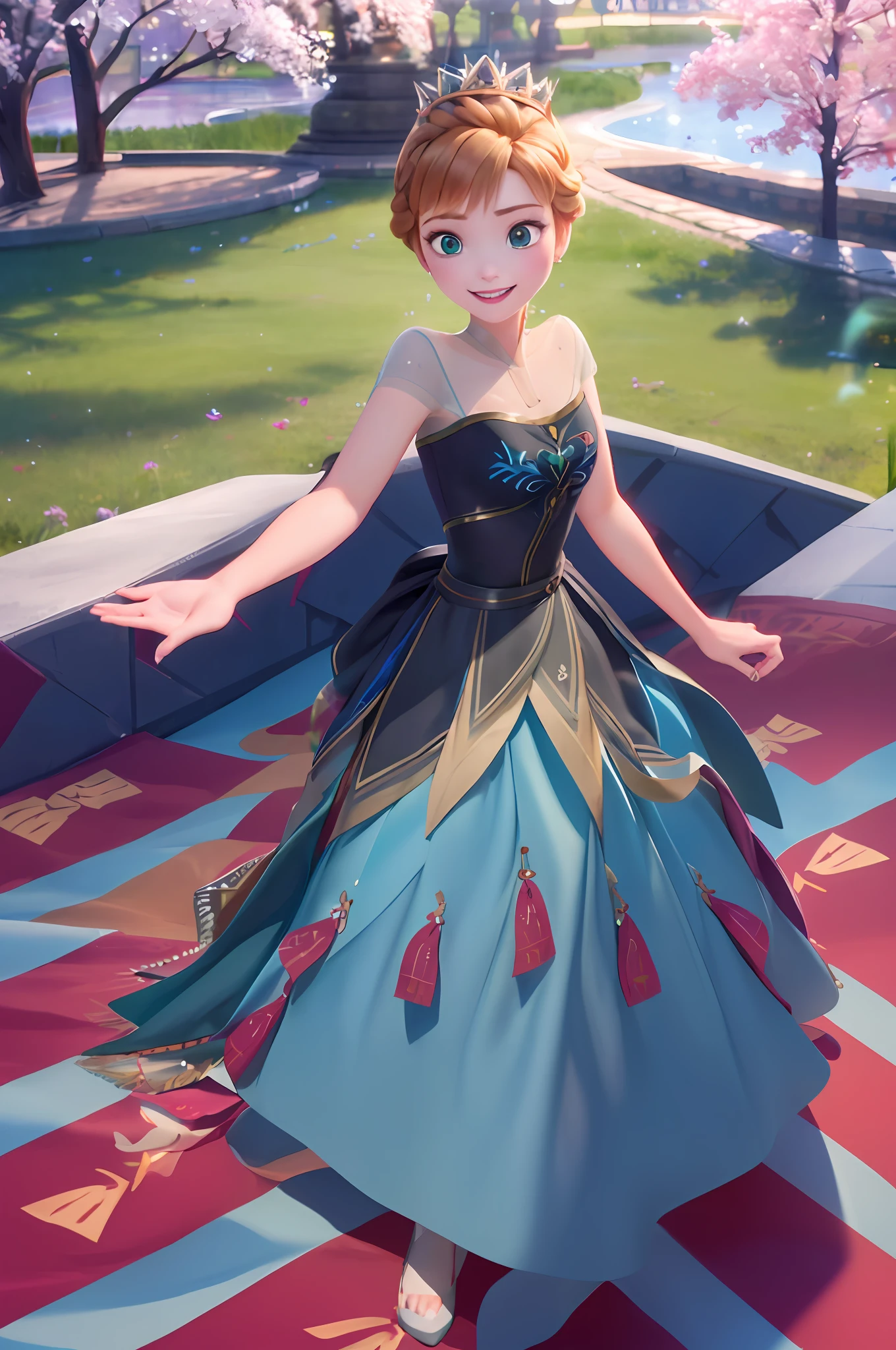 (Representative songs:1.4), (beste- Qualit:1.4), (hight resolution:1.4),
Anna of Arendelle、Wearing Elsa's Queen Dress、tiarra、Uploaded、
outdoors
Look at the viewer、With smiling eyes、