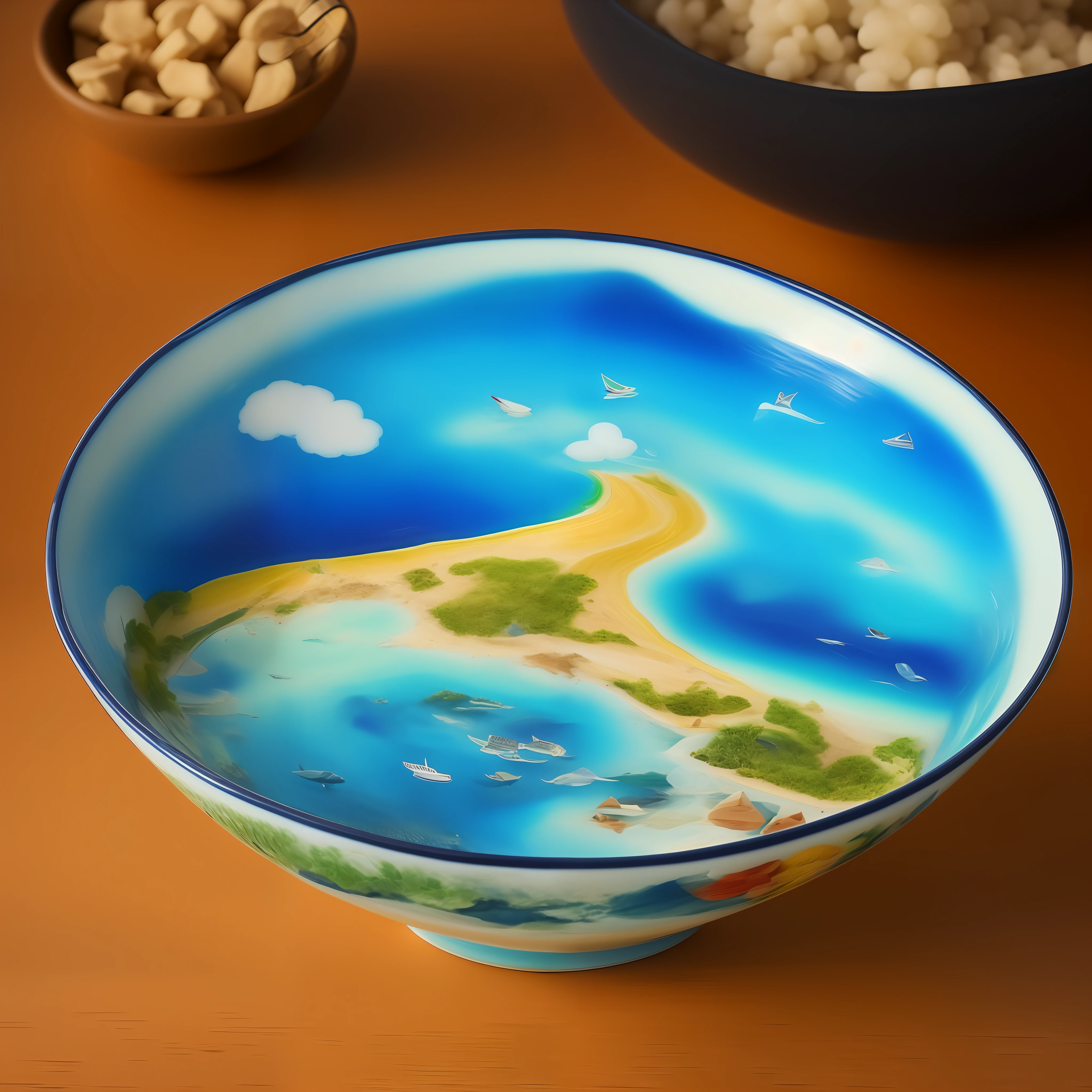 Bowl, Filled with the ocean, tmasterpiece, Somewhere