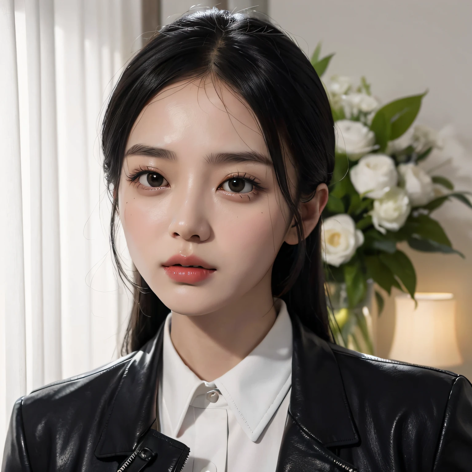 there is a woman in a black jacket and white shirt, professional profile picture, wenfei ye, dang my linh, zeng fanzh, xintong chen, huifeng huang, professional picture, mai anh tran, Lin Qifeng, Yun Ling, phong yintion j - jiang geping, Zhang Pengzhen, wenjun lin, jinyiwei