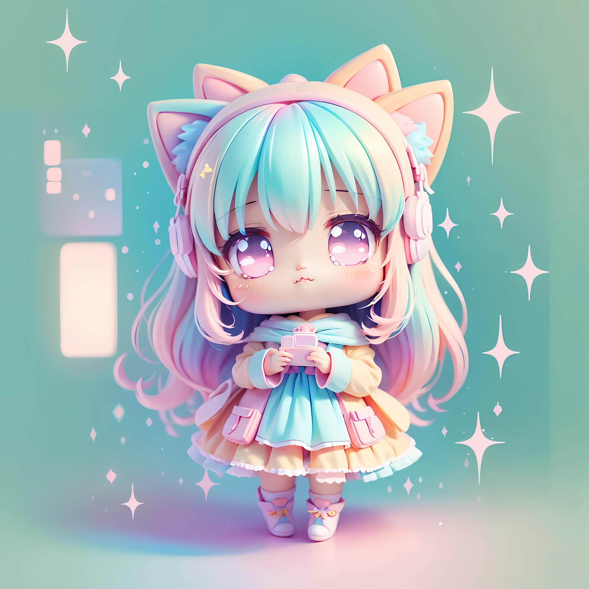 chibi, kawaiitech, kawaii, cute, pastel colors, best quality