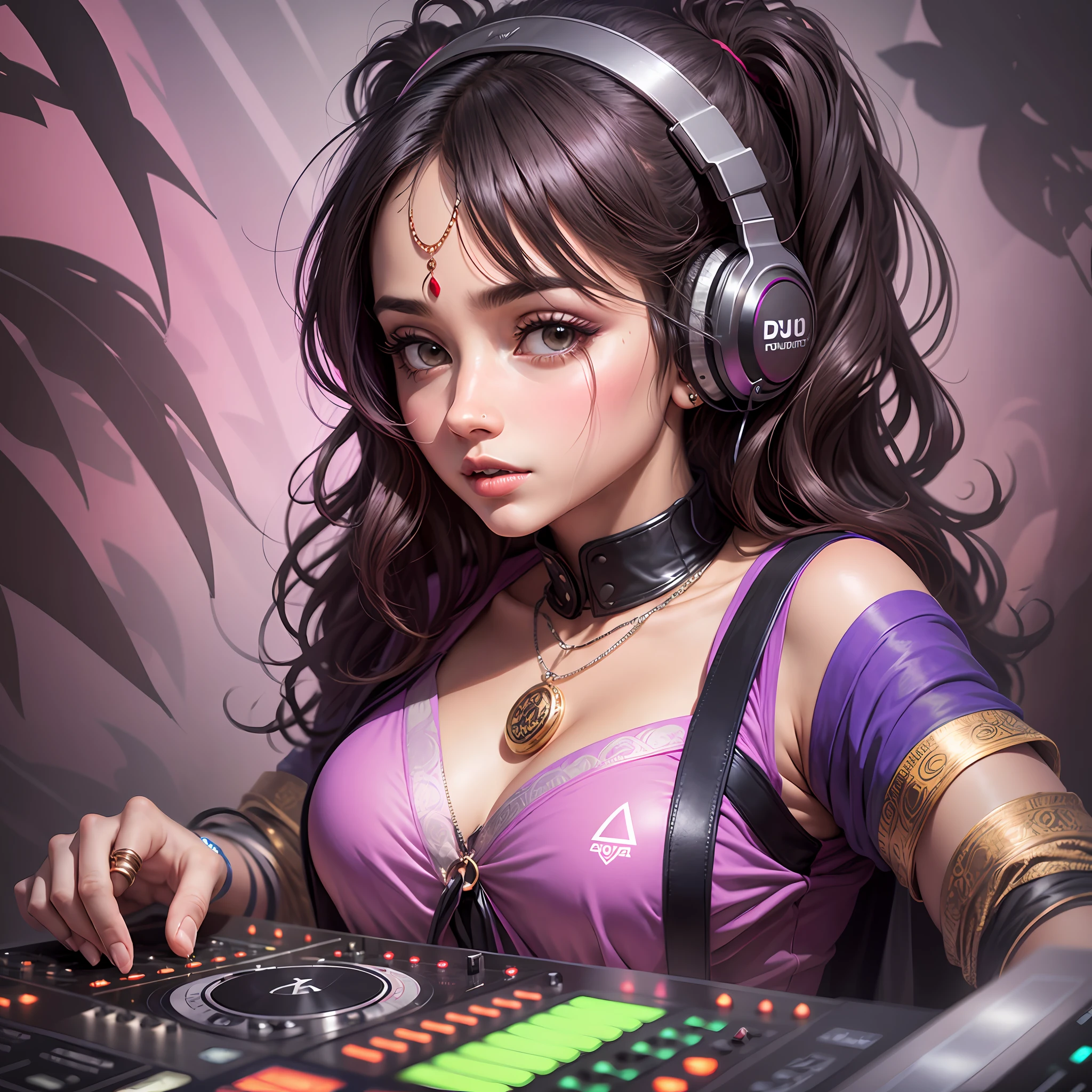 logo DJ of a woman of India