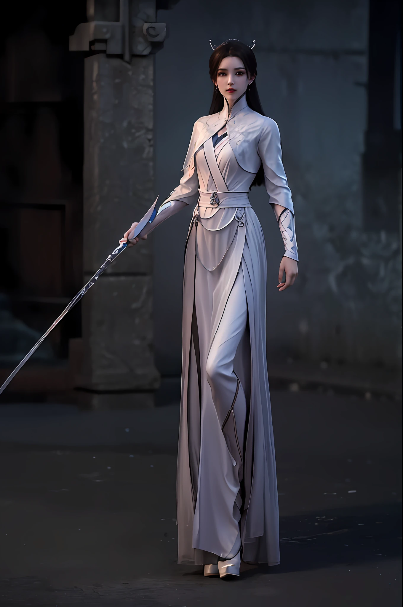 best qualtiy,A high resolution,A high resolution,4k,Professional lighting,Front lighting,physically-based renderingt,tmasterpiece,(Full body photo),one-girl,luxueqi,独奏,looking at viewert,