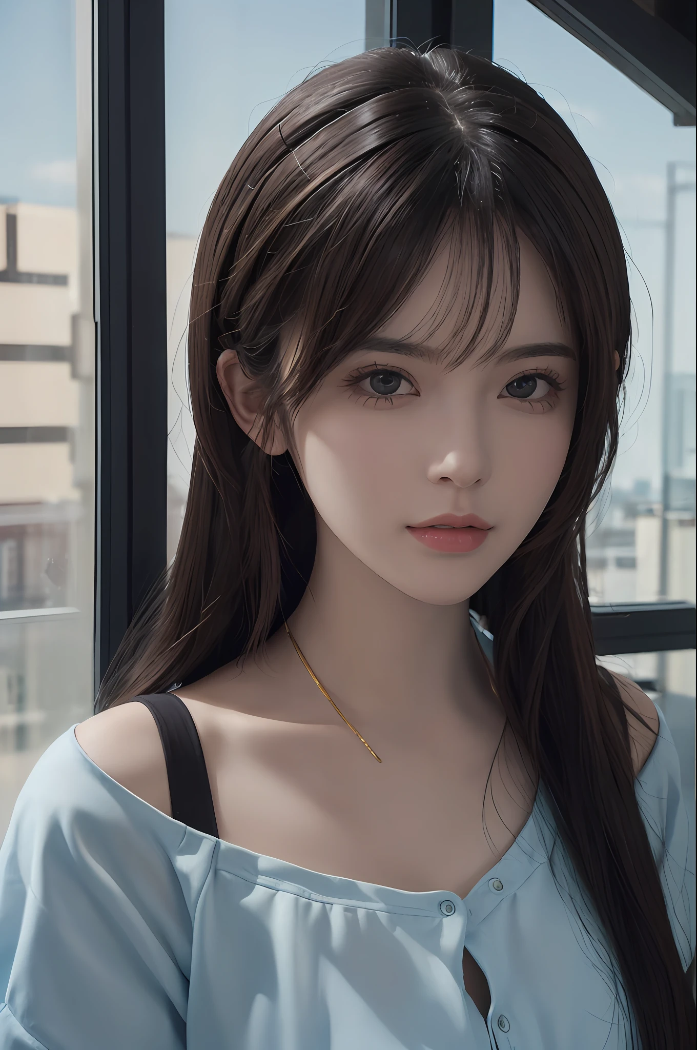 (masuter piece:1.3)、(8K、Photorealsitic、Raw photography、top-quality: 1.4)、14years、(14 years old girl)、beautiful countenance、baby-face,(Lifelike face)、(A dark-haired、Long straight hair:1.3)、Beautiful hairstyle、realisticeyes、Beautiful details、(real looking skin)、Beautiful skins、absurderes、enticing、超A high resolution、A hyper-realistic、high-detail、the golden ratio
