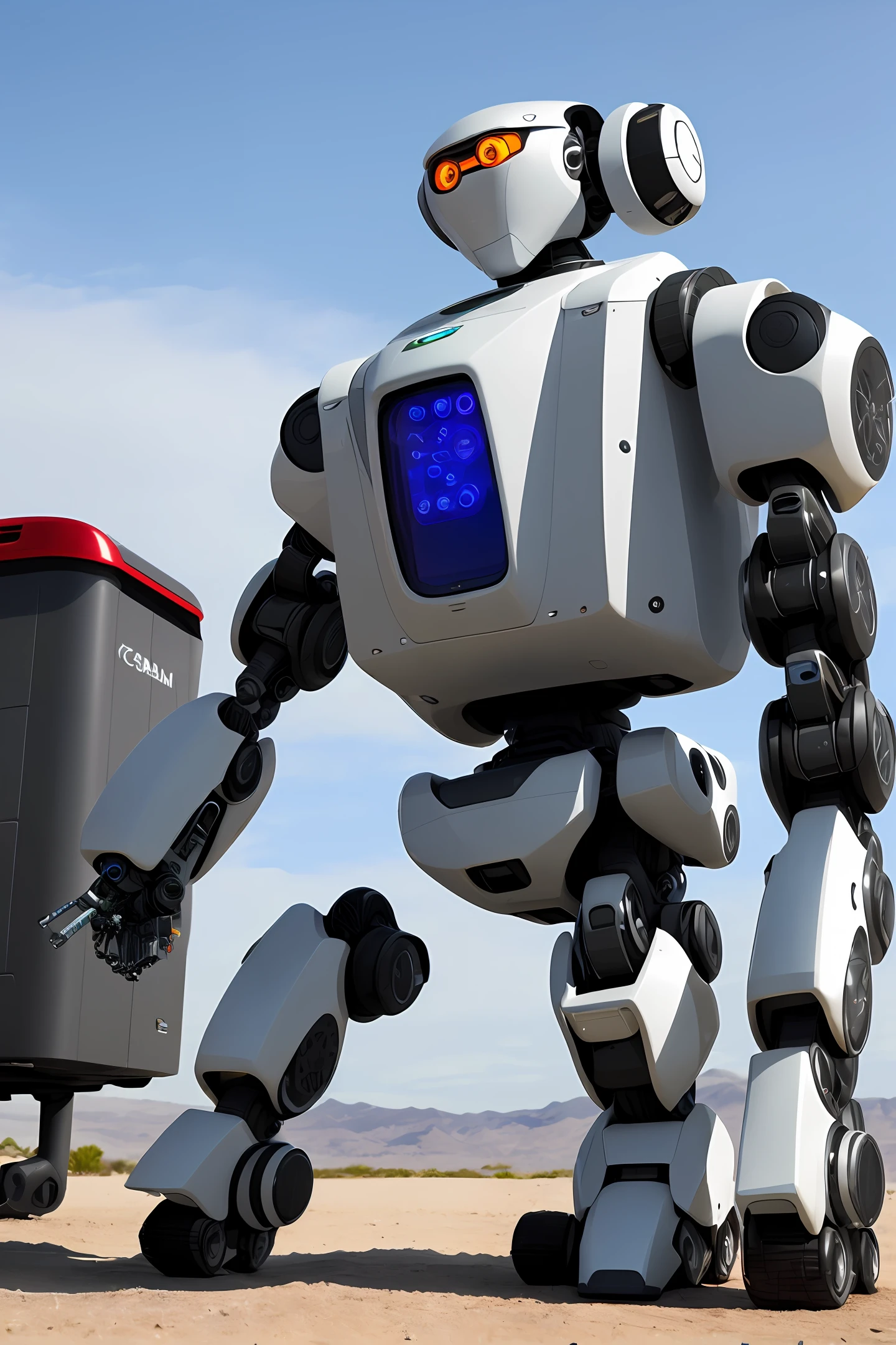 Create a futuristic robot tied to the cruZ