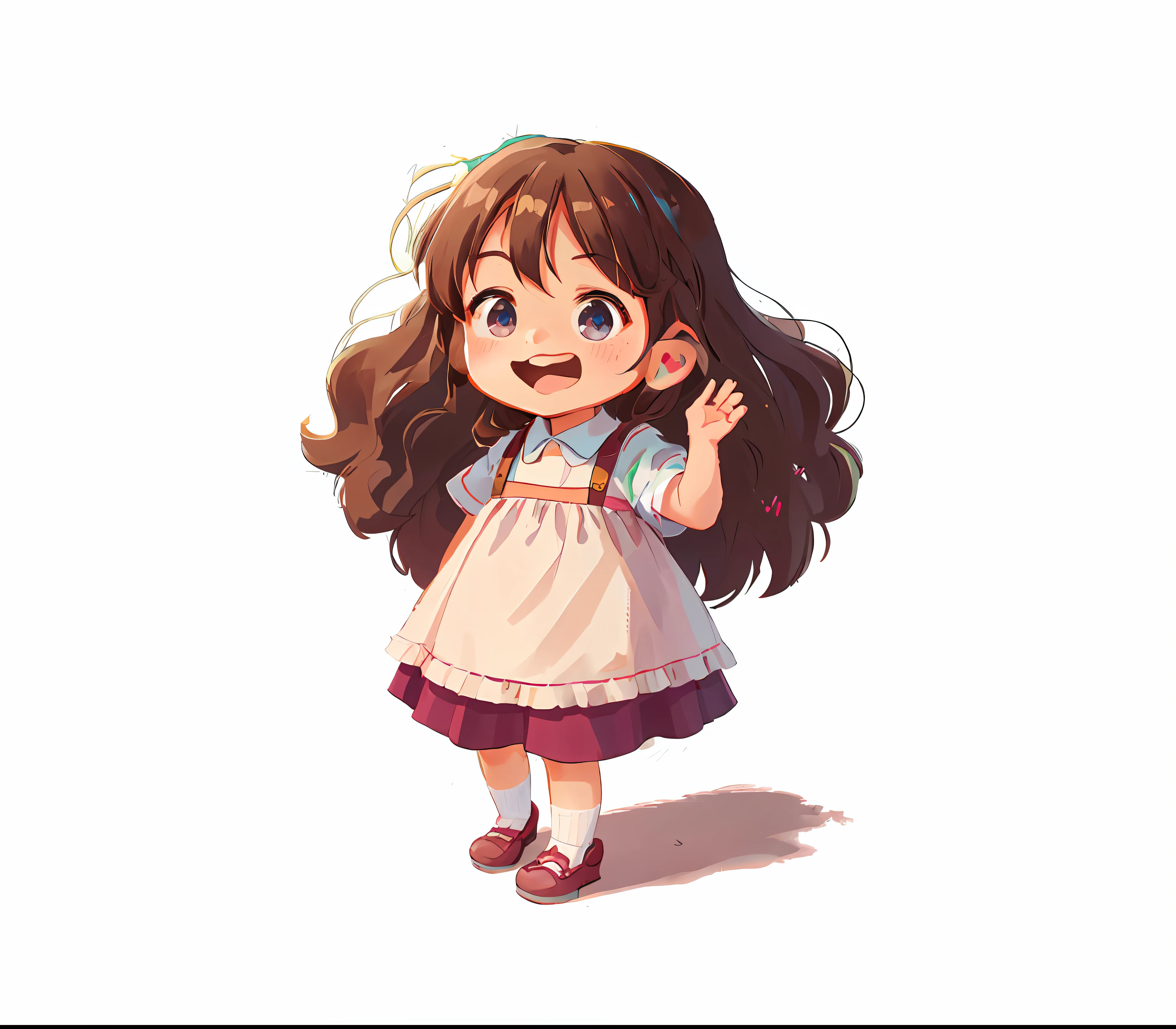 Anime girl with long hair and waving dress with hand,  pequena Loli, l curvy loli, Lolivestidenina anime bonitina chibi, estilo de onito, menina kawaii bonito, retrato ina anime bonito, personagem bonite digital detalhada bonito, Chibi Anime Menina, anime moe artstyle, arte digital b Loli, menina anime jovem, encontrando um mapa doouro