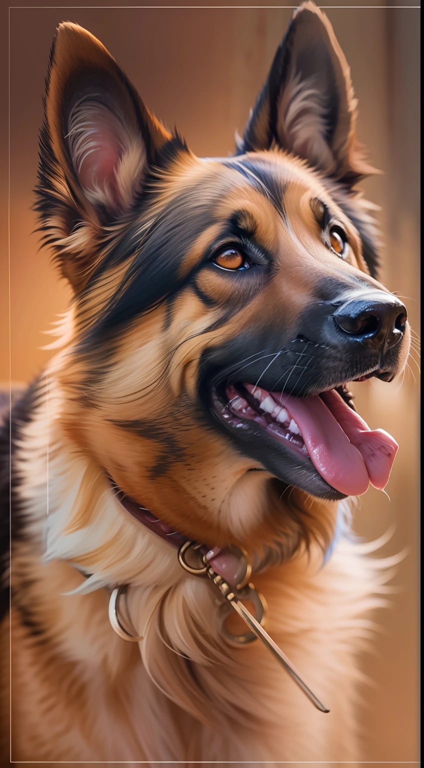 arafed dog with tongue sticking out and tongue hanging out, a portrait by Brian Thomas, pixabay, photorealism, german shepherd, canine, detailed portrait shot, closeup portrait shot, large portrait, portrait shot, extremely handsome, adult dog, pet animal, detailed portrait, k9, closeup portrait, close portrait, high quality portrait, portrait of a dog