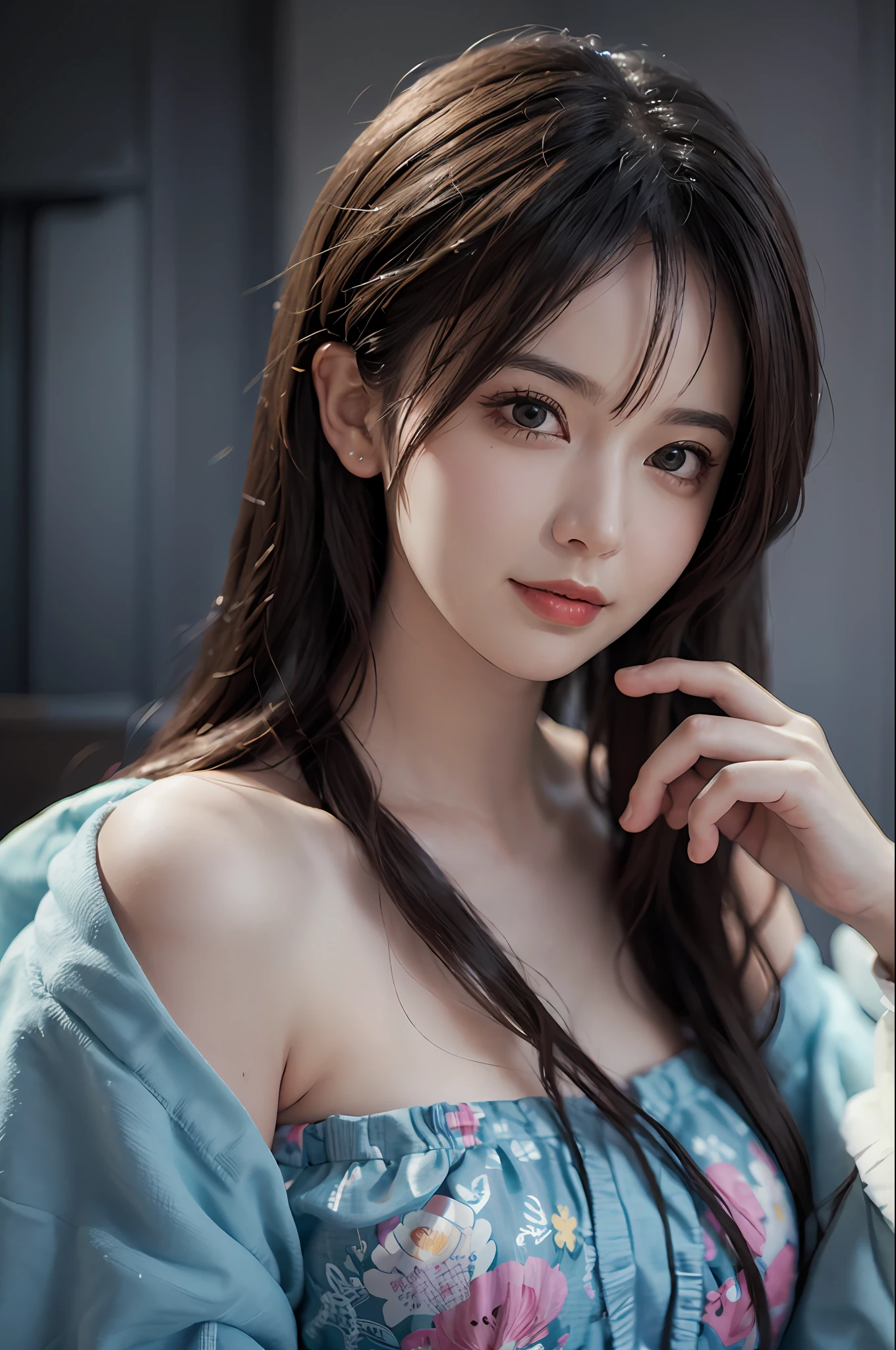 (masuter piece:1.3)、(8K、Photorealsitic、Raw photography、top-quality: 1.4)、12year old、(A 12-year-old girl)、beautiful countenance、baby-face,(Lifelike face)、(A dark-haired、Long straight hair:1.3)、Beautiful hairstyle、realisticeyes、Beautiful details、(real looking skin)、Beautiful skins、absurderes、enticing、超A high resolution、A hyper-realistic、high-detail、the golden ratio