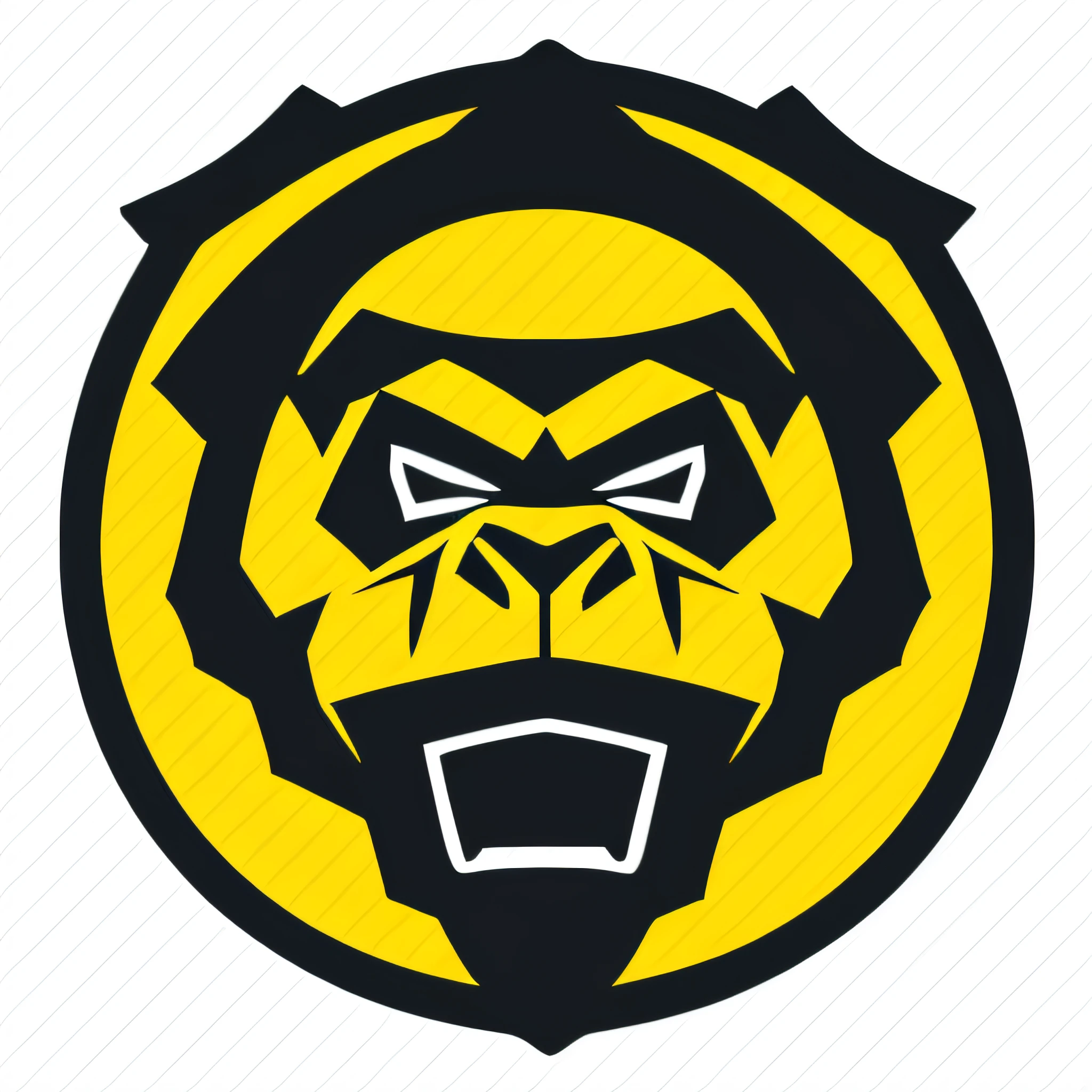 Logo, vector, logo design, vector, simple, flat, icon, minimalismo, centralizado, a Cyberpunk-style gorilla head, Artista Masashi Kishimoto --auto