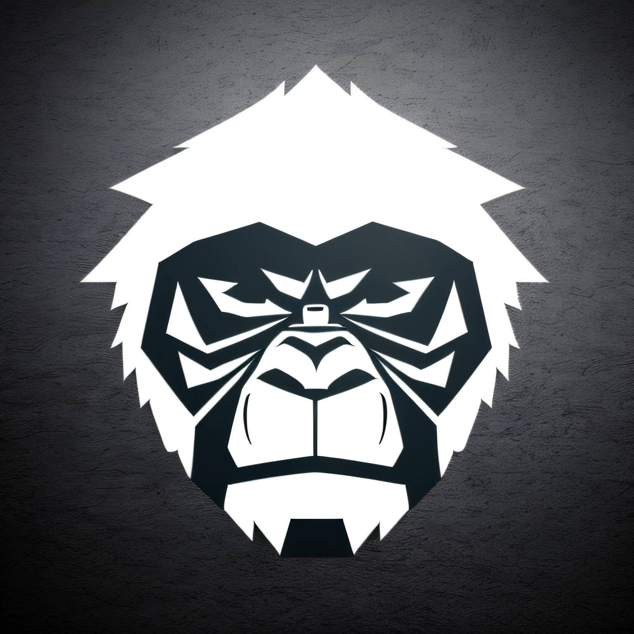 Logo, vector, logo design, vector, simple, flat, icon, minimalismo, centralizado, a Cyberpunk-style gorilla head, Artista Masashi Kishimoto --auto