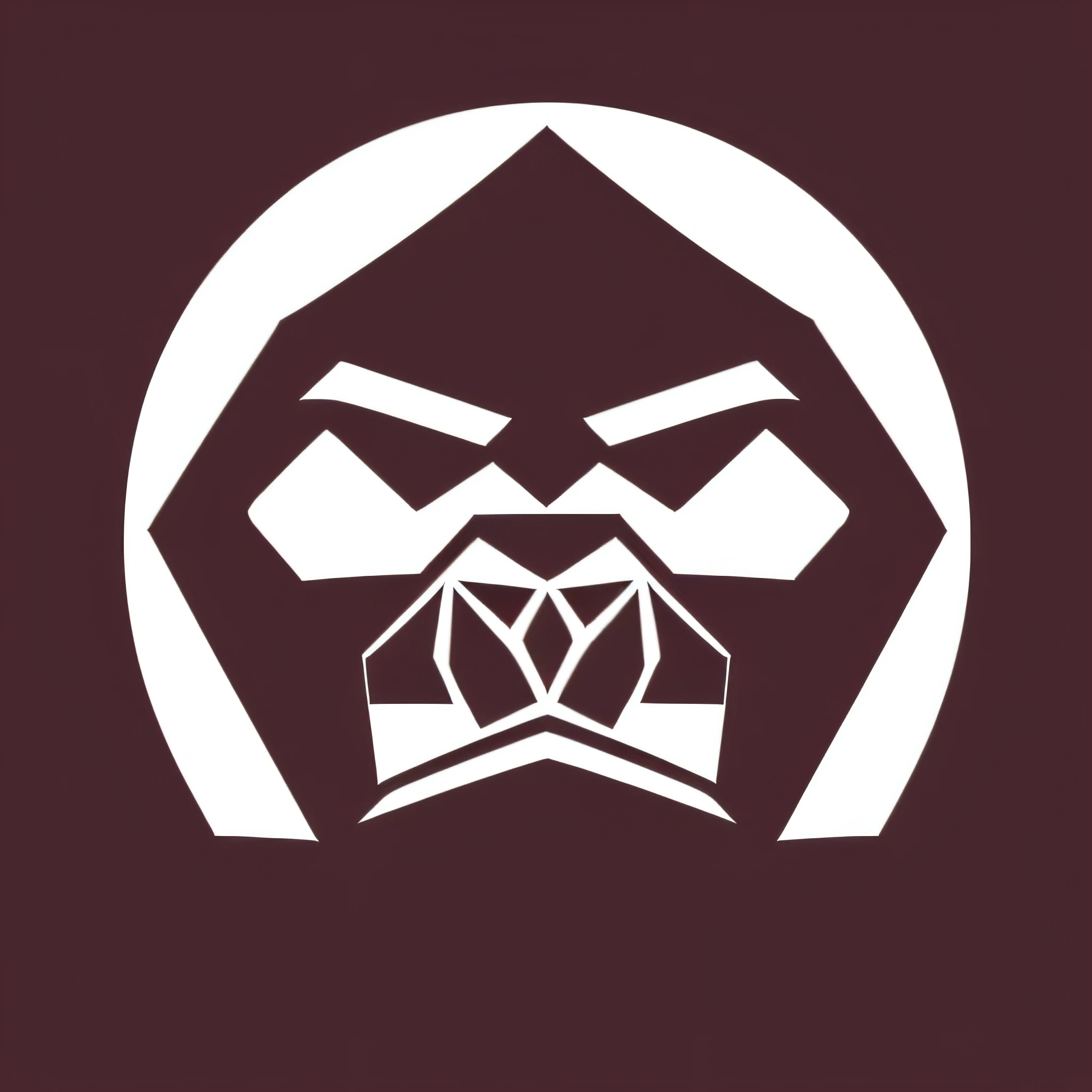 Logo, vector, logo design, vector, simple, flat, icon, minimalismo, centralizado, a Cyberpunk-style gorilla head, Artista Masashi Kishimoto --auto