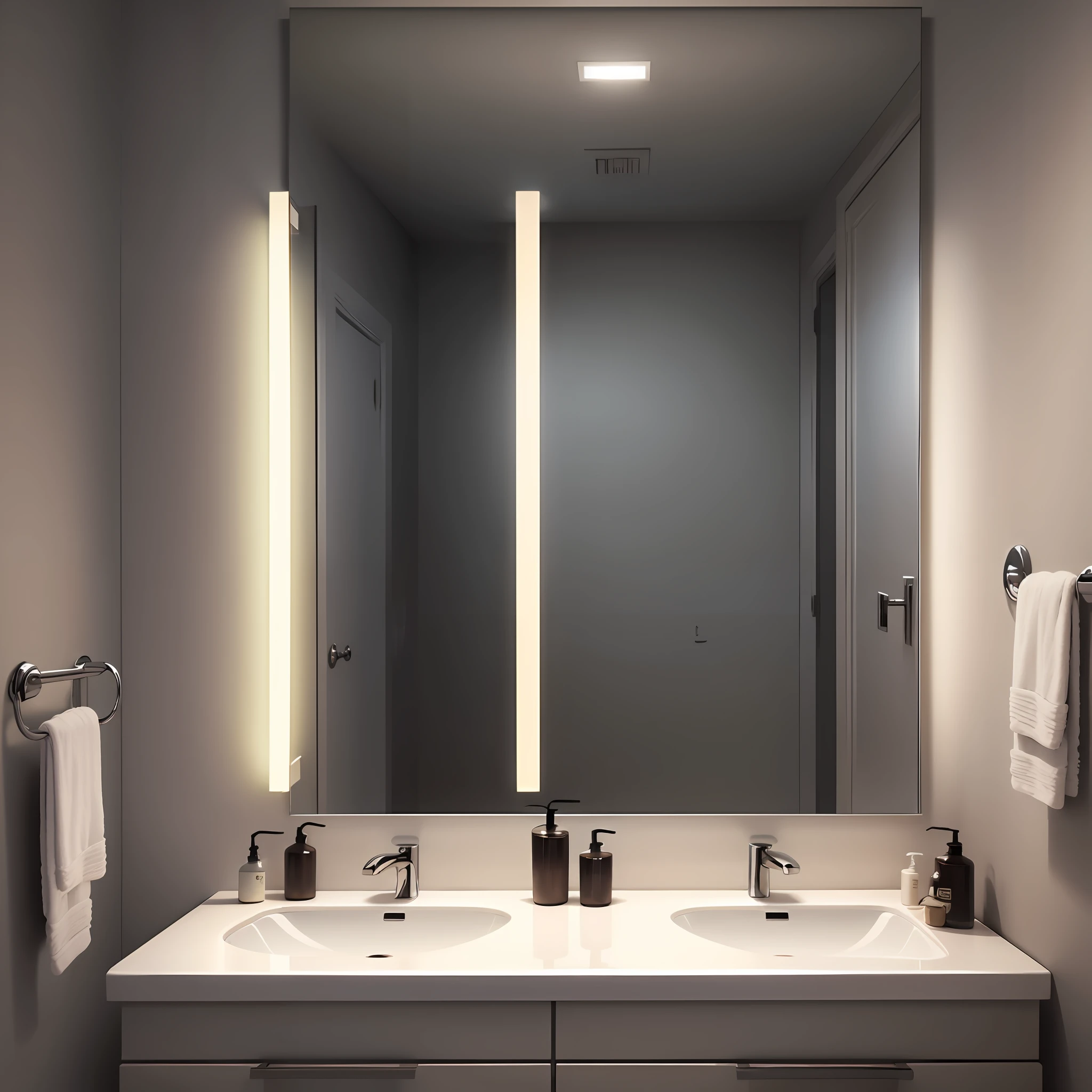 Design bathroom mirror with led picture ultra hd american style --auto