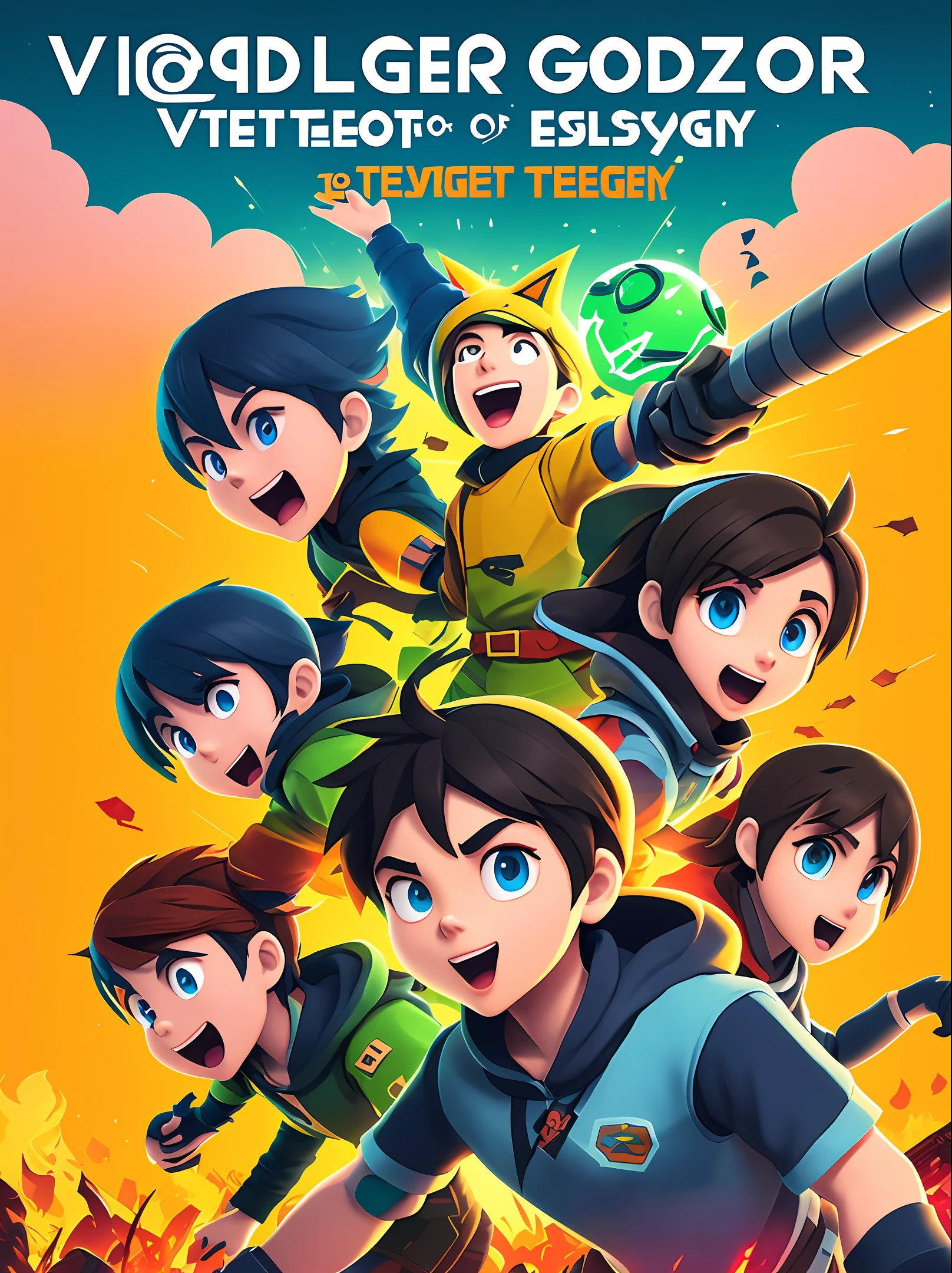Promotional poster for video game exhibition, animation technology style